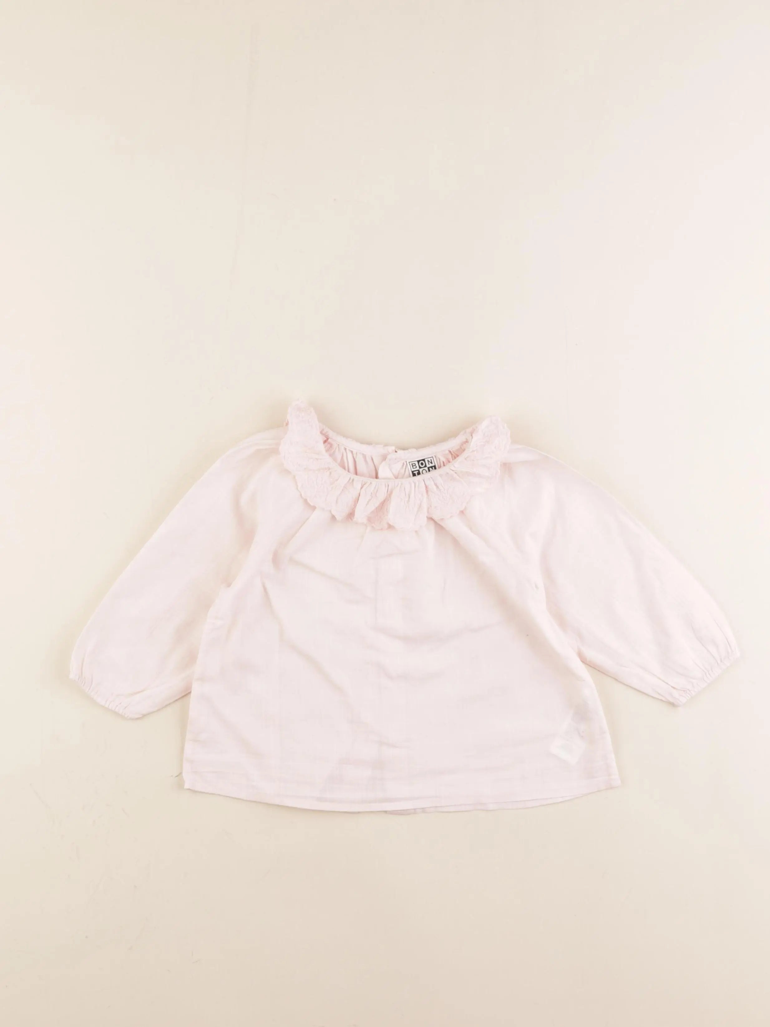 Bonton - blouse rose - 12 mois