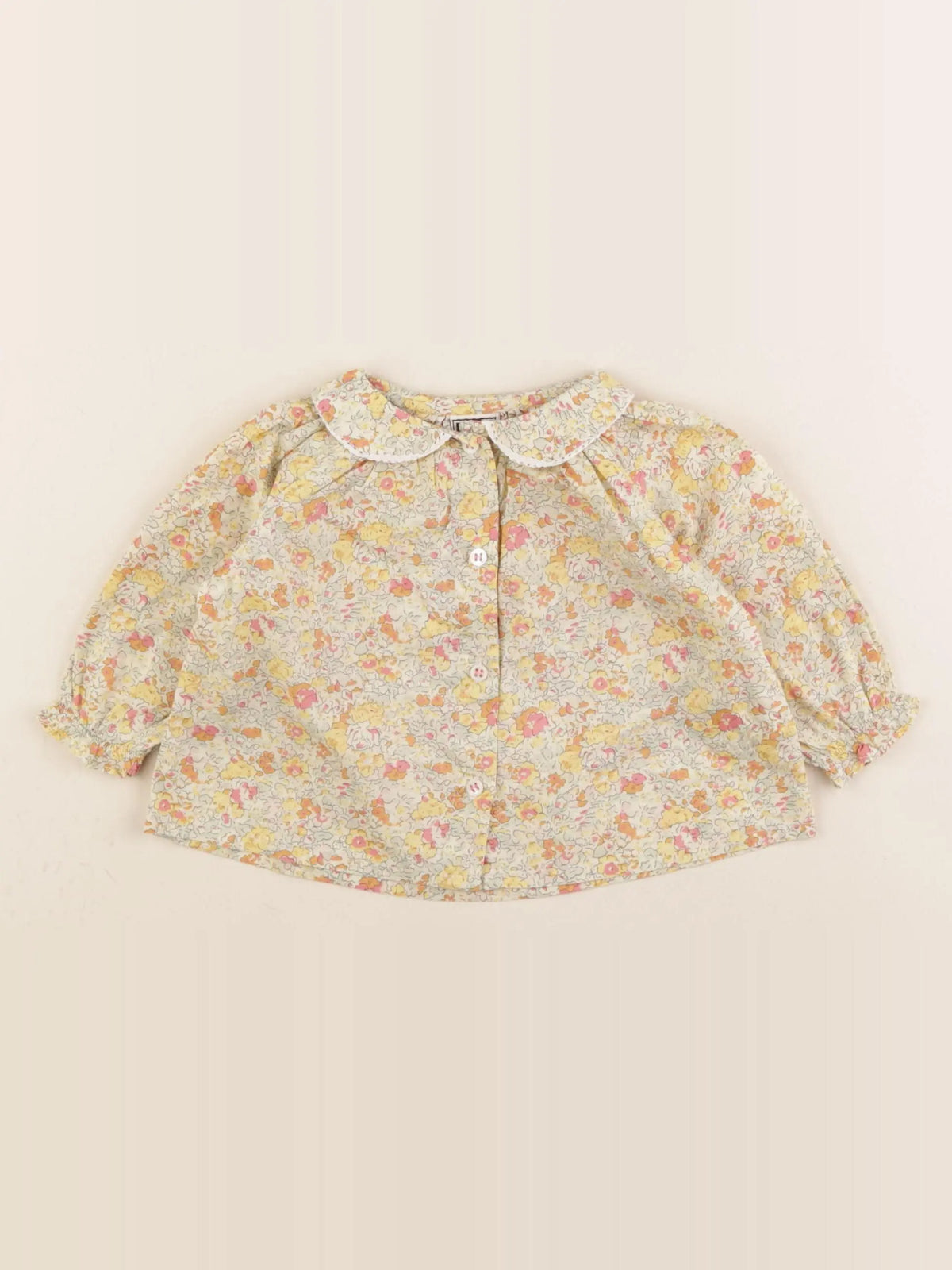 Bonton - chemise jaune - 6 mois