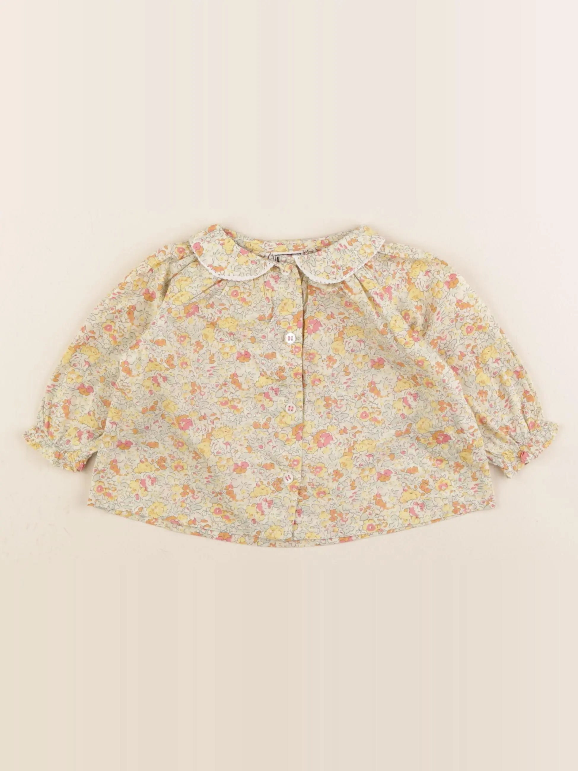 Bonton - chemise jaune - 6 mois