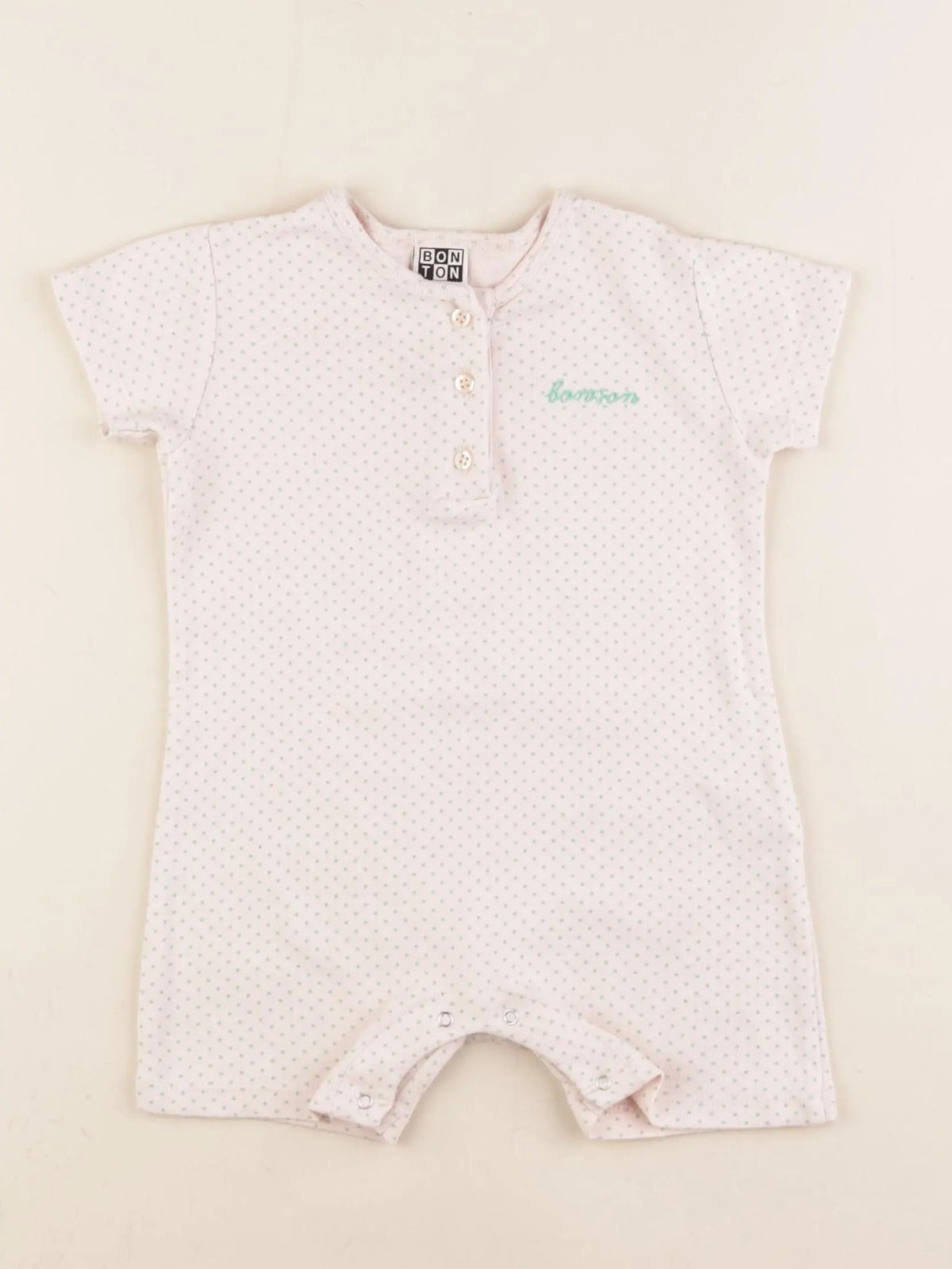 Bonton - combinaison coton rose - 18 mois