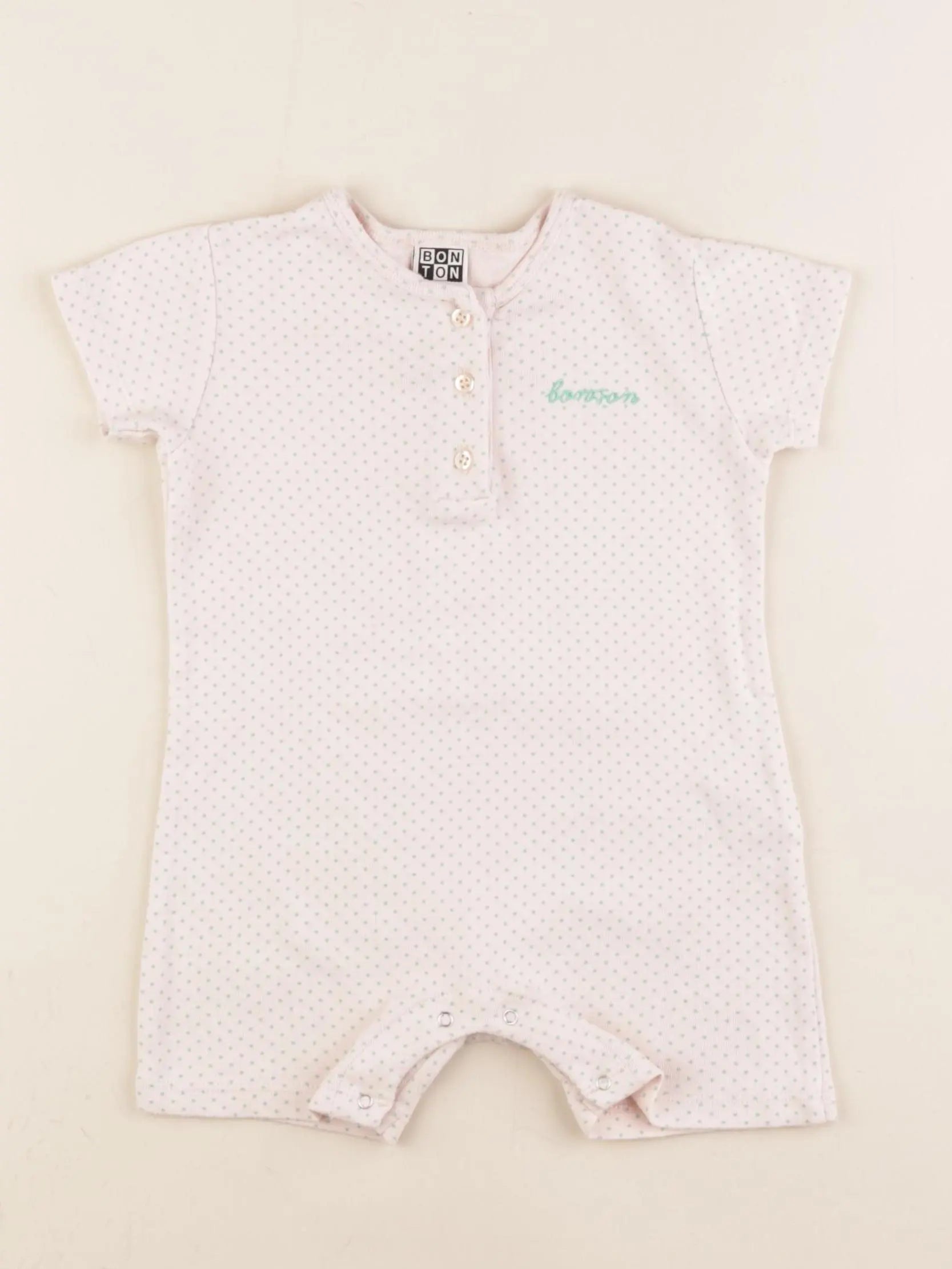 Bonton - combinaison coton rose - 18 mois