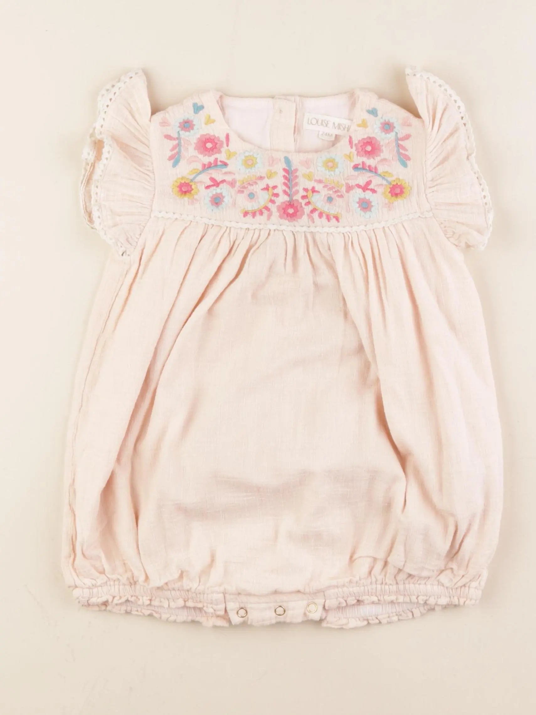 Louis Louise - combinaison rose - 24 mois