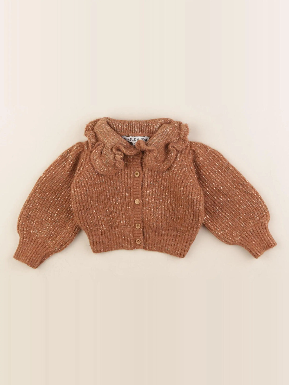 Emile et Ida - gilet marron - 3 mois