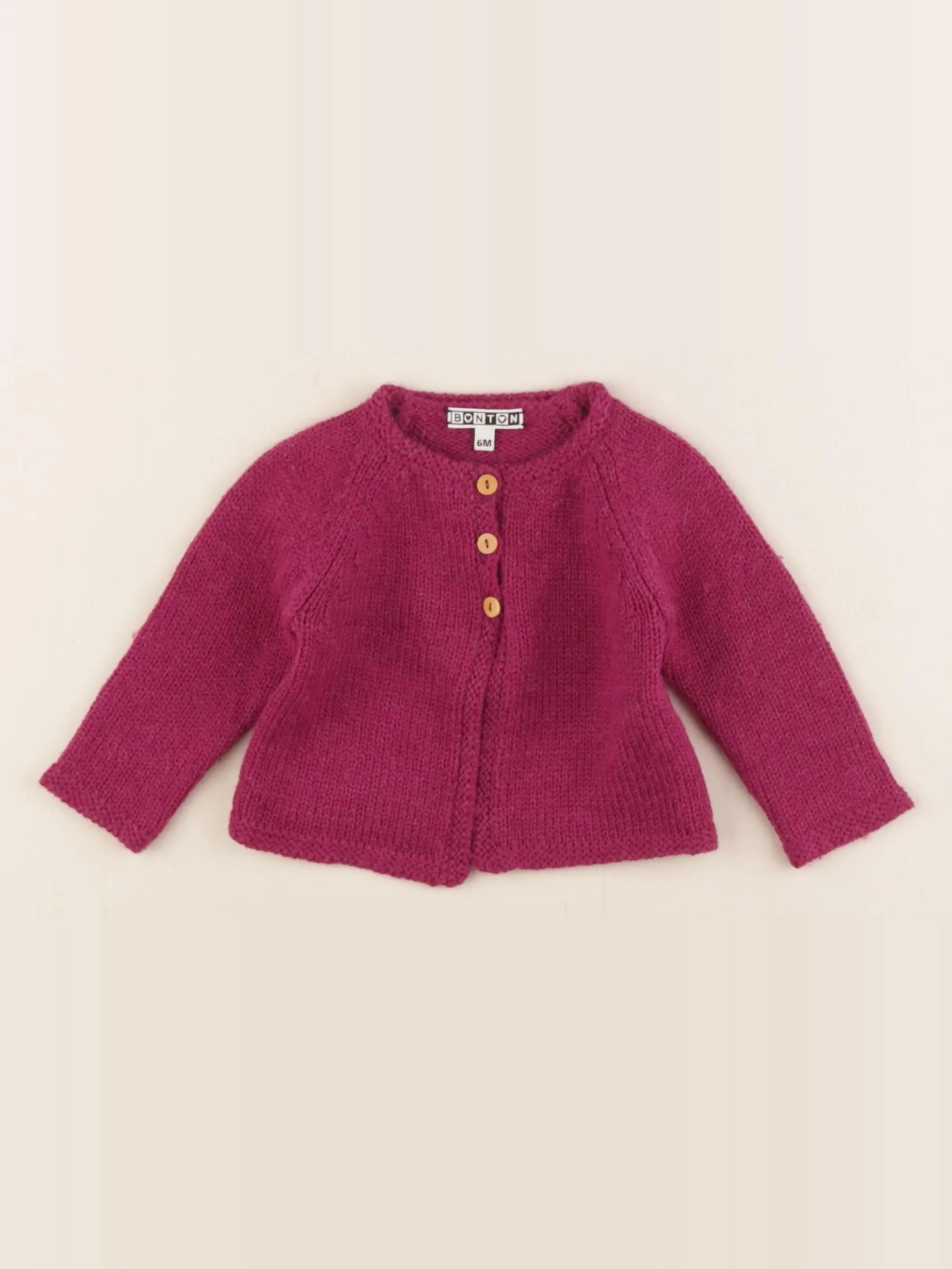 Bonton - gilet violet - 6 mois