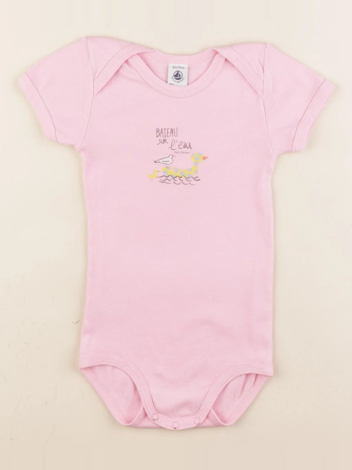 Petit Bateau - body rose - 36 mois