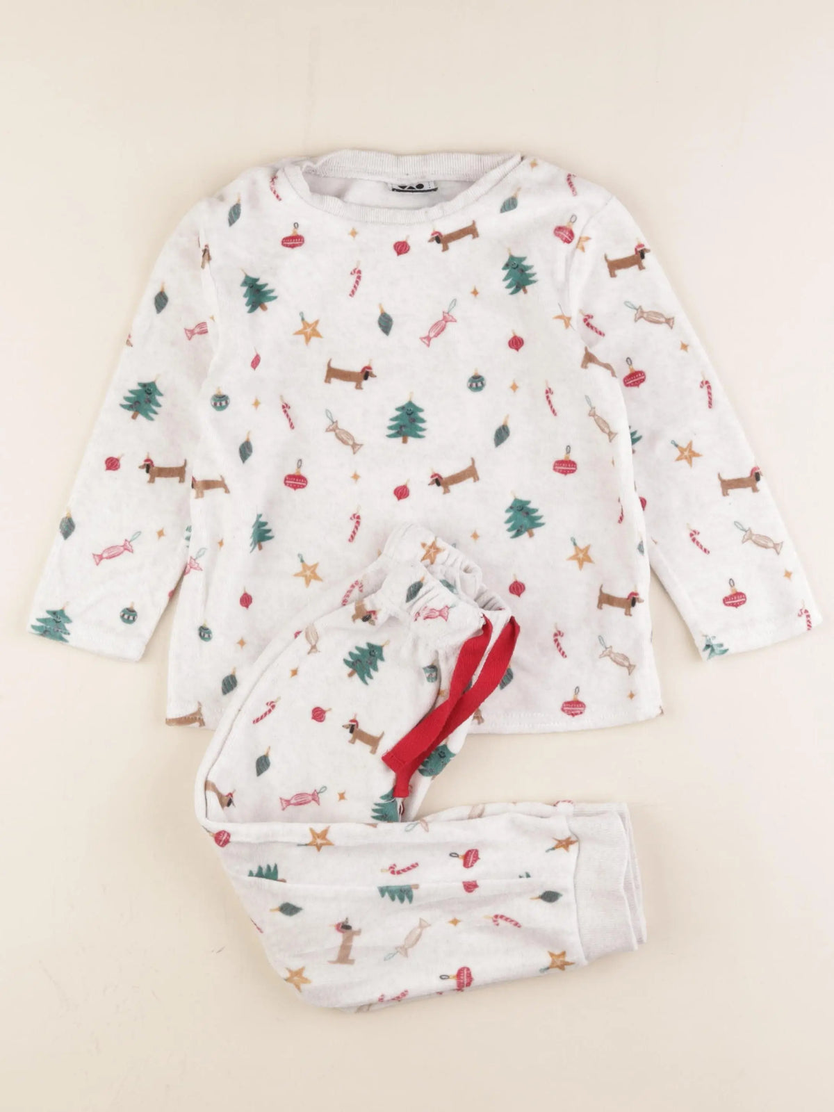 Tape à l'oeil - pyjama velours beige, multicolore - 4 ans
