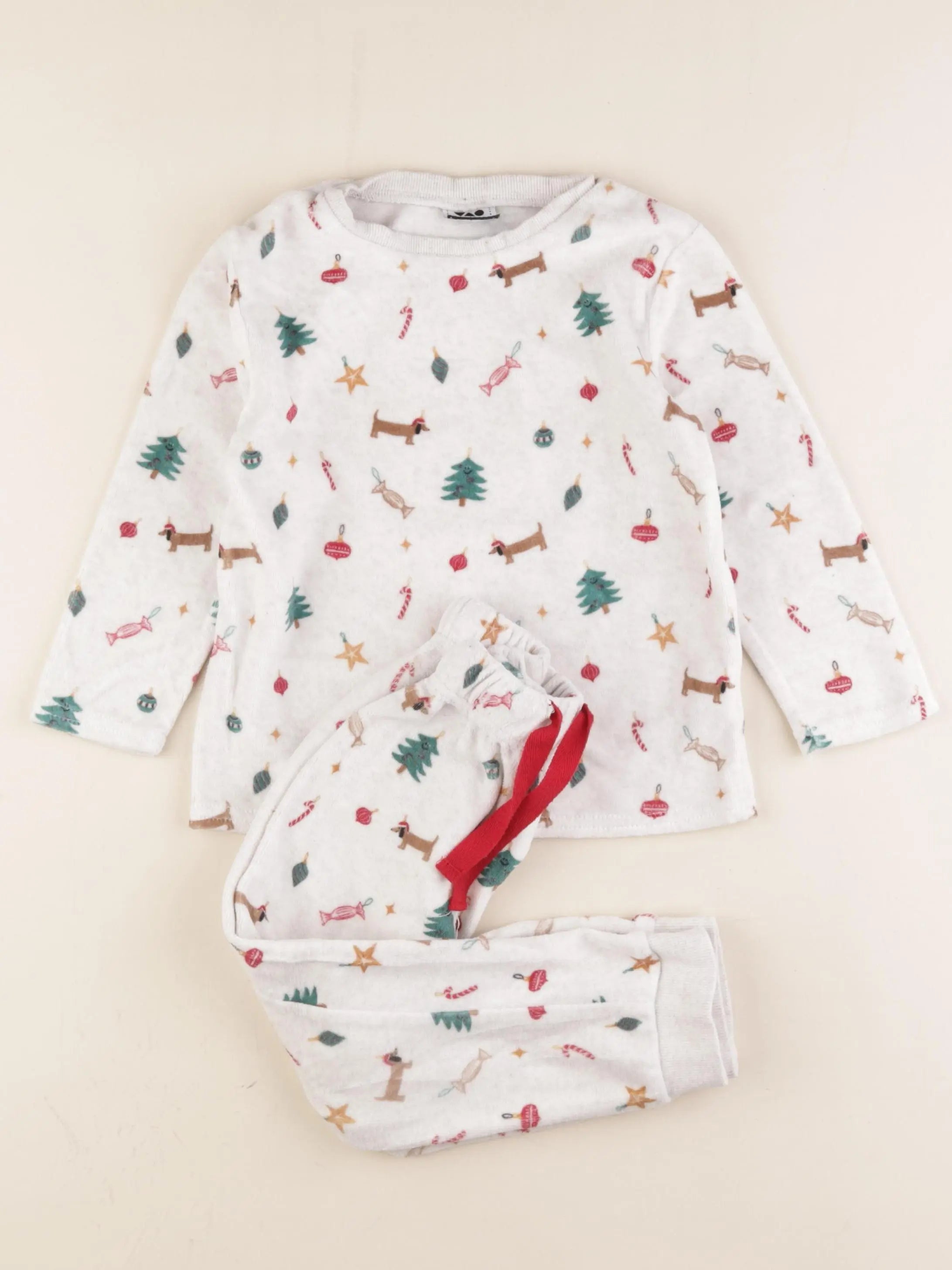Tape à l'oeil - pyjama velours beige, multicolore - 4 ans
