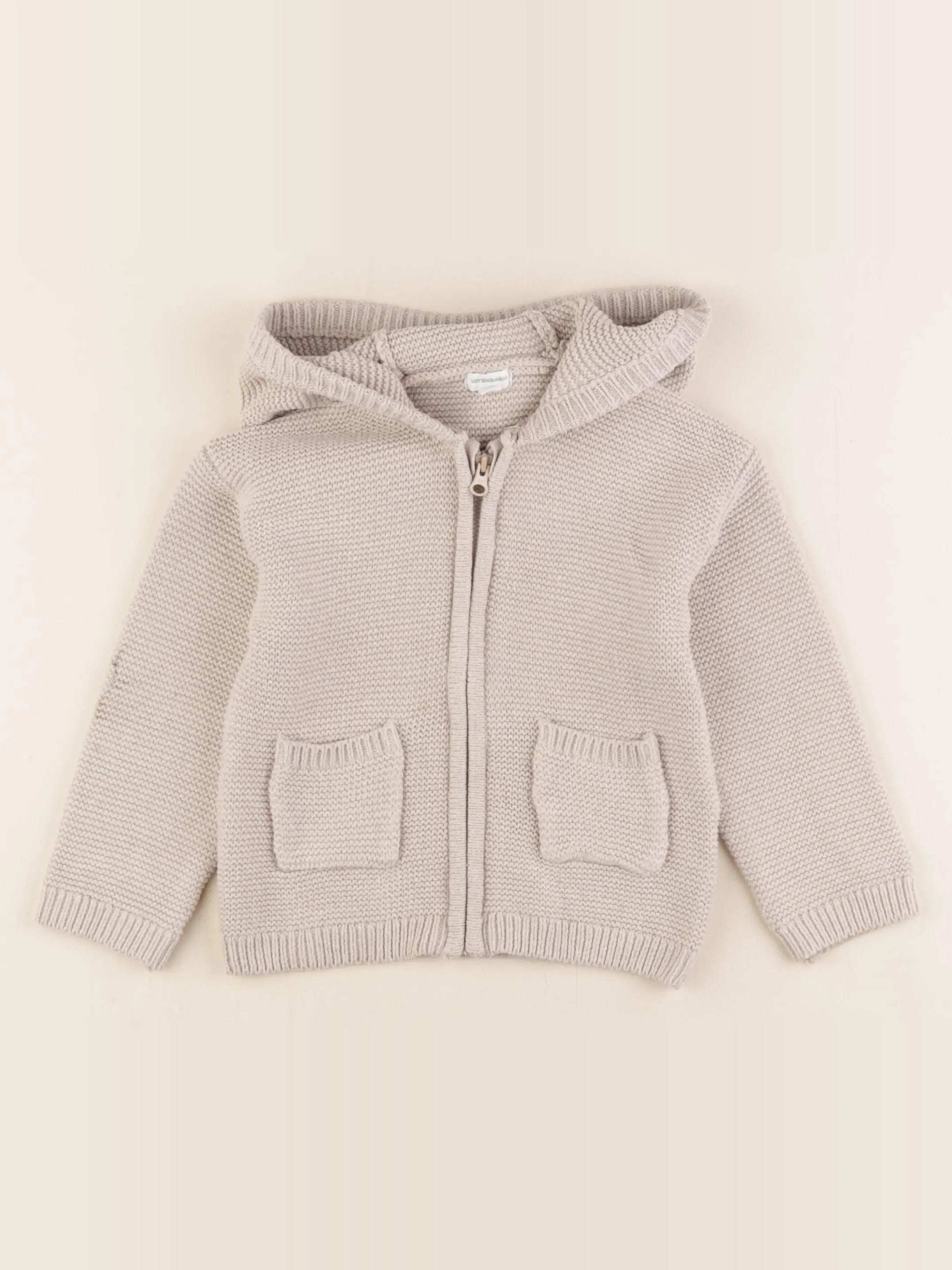 Vertbaudet - gilet marron - 36 mois