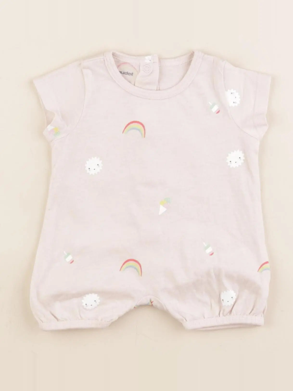 Vertbaudet - pyjama coton rose - 0 mois