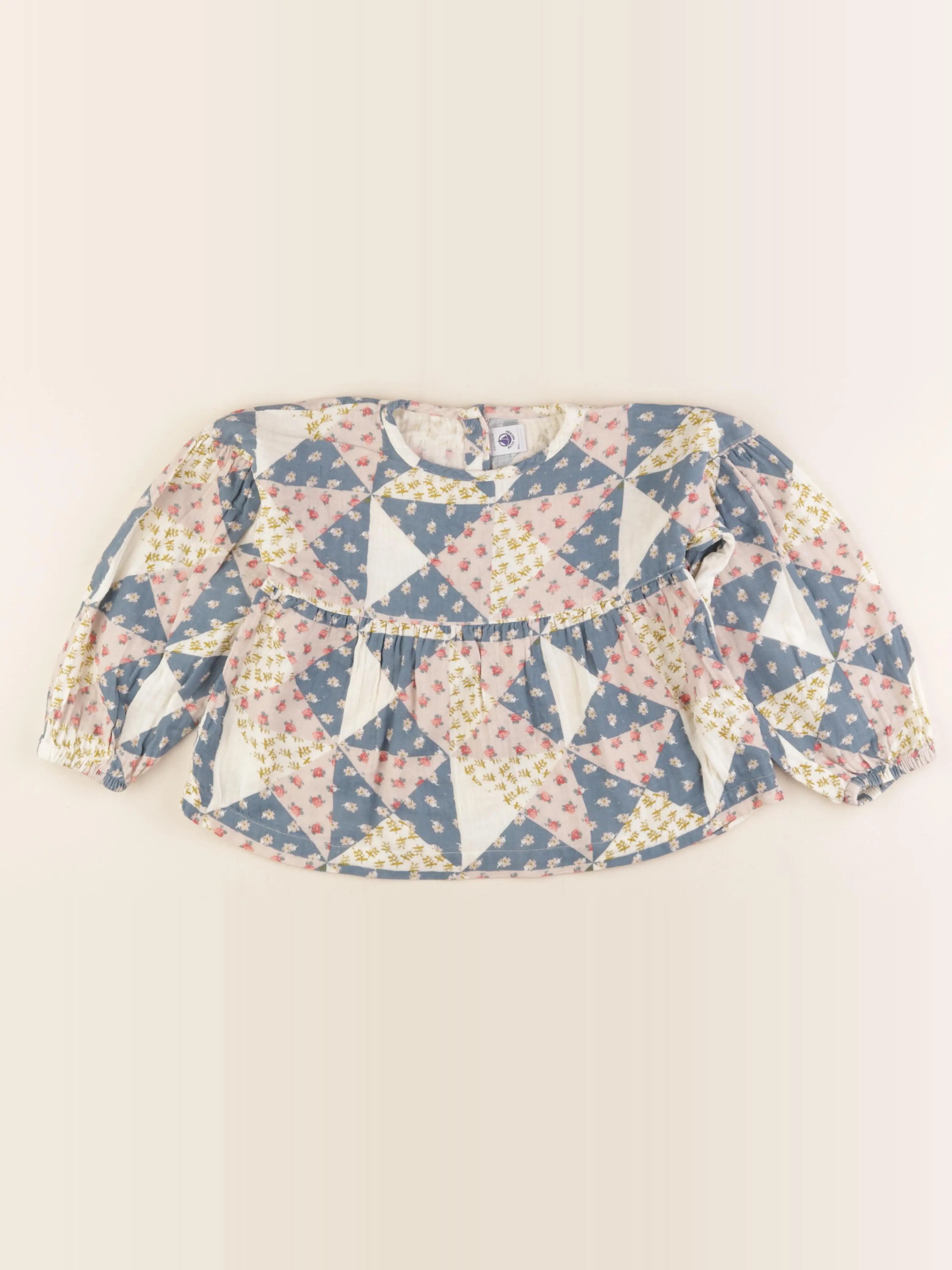 Petit Bateau - blouse multicolore - 6 ans