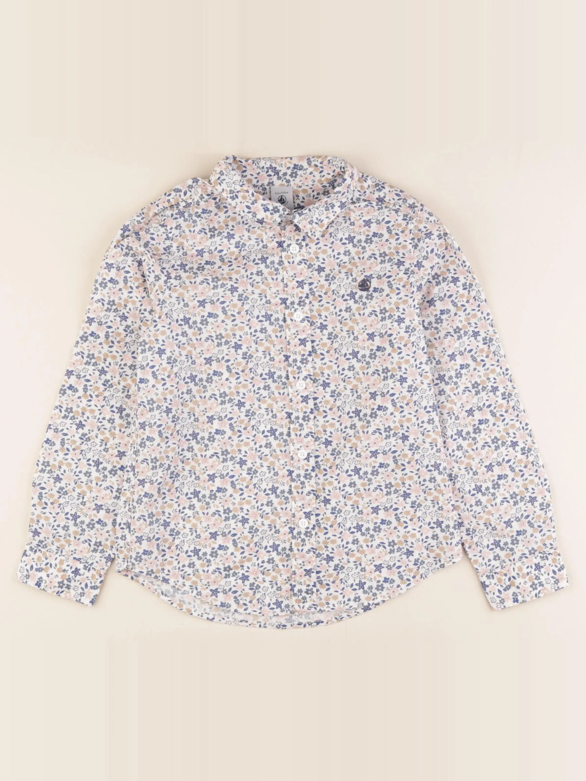 Petit Bateau - chemise multicolore - 8 ans