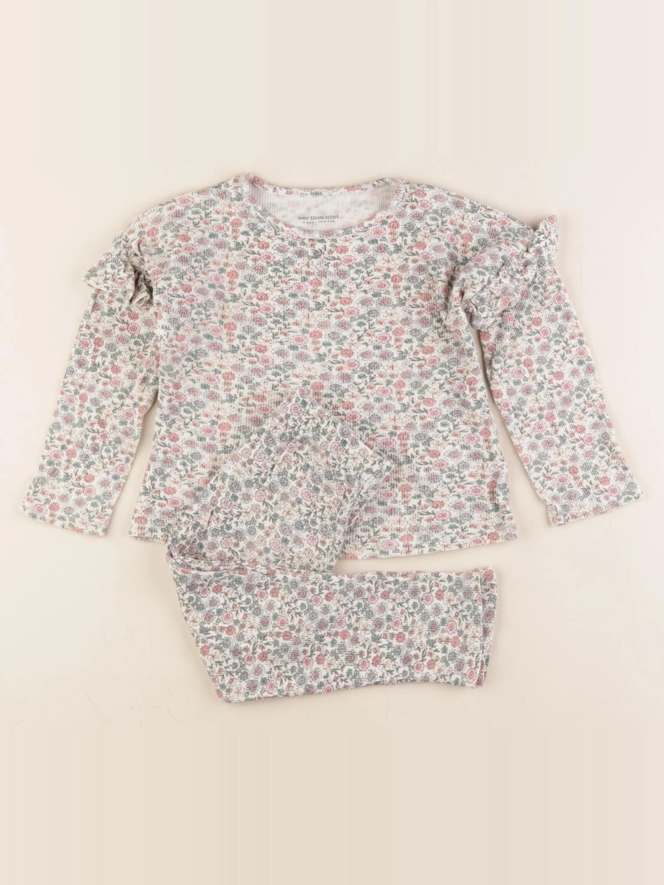 Vertbaudet - pyjama coton multicolore - 4 ans