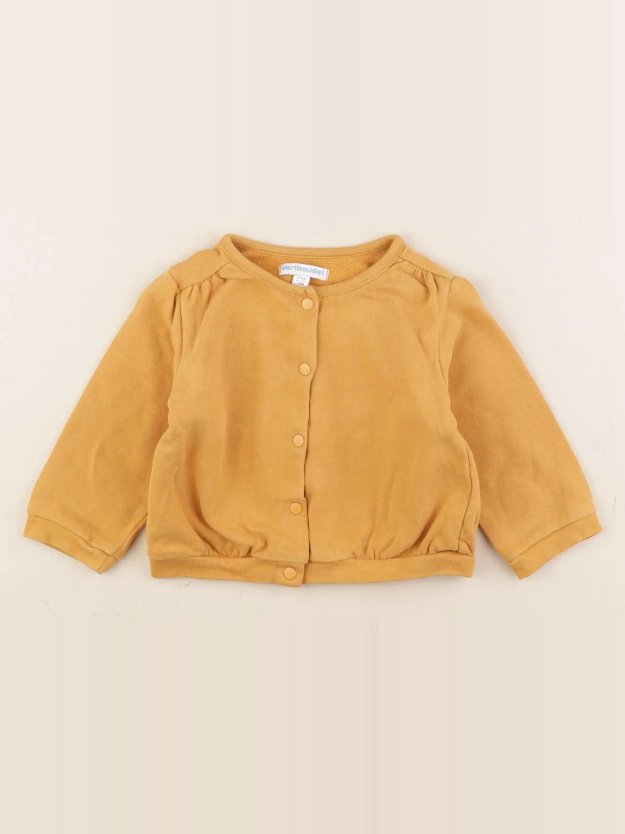 Vertbaudet - sweat jaune - 18 mois