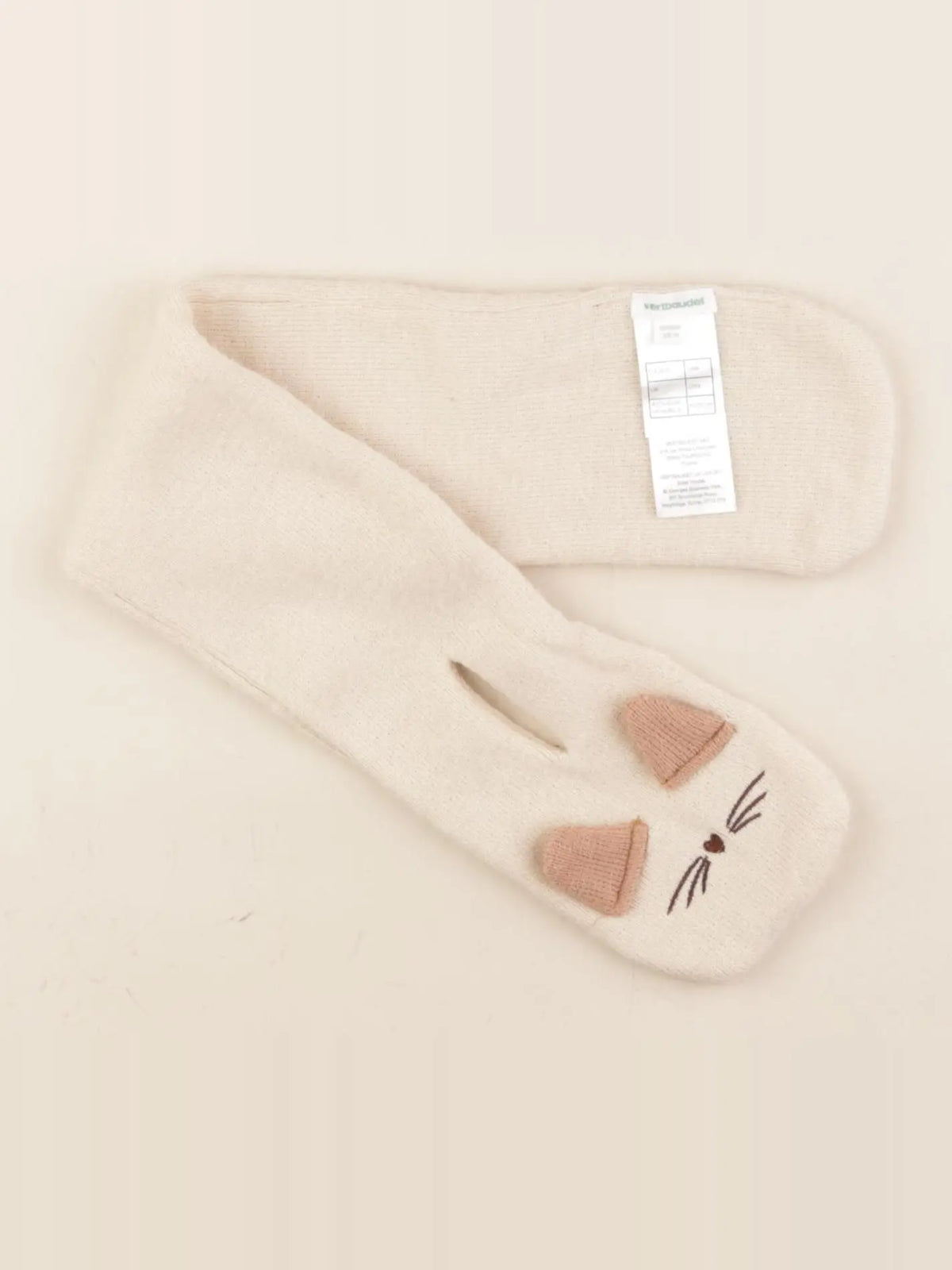 Vertbaudet - écharpe marron, beige - 3/6 mois