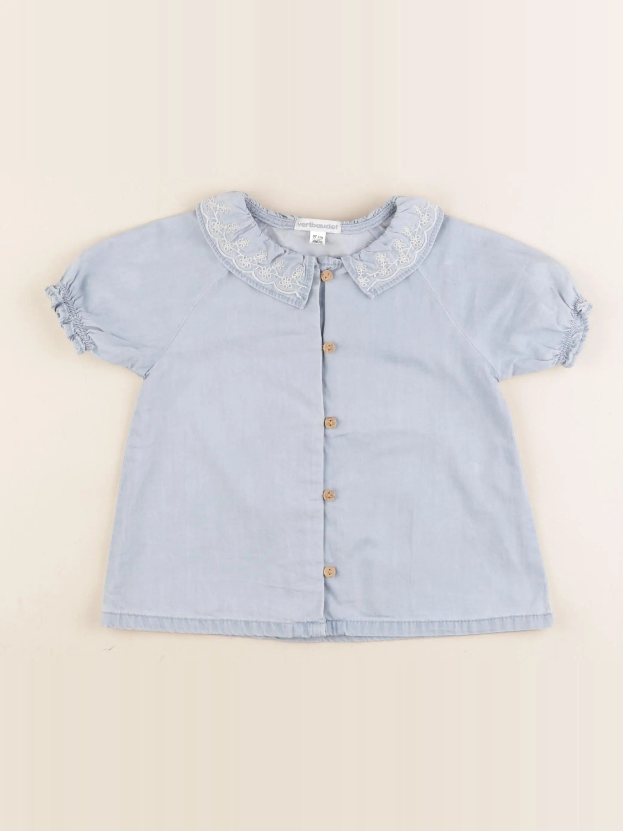 Vertbaudet - blouse bleu - 36 mois