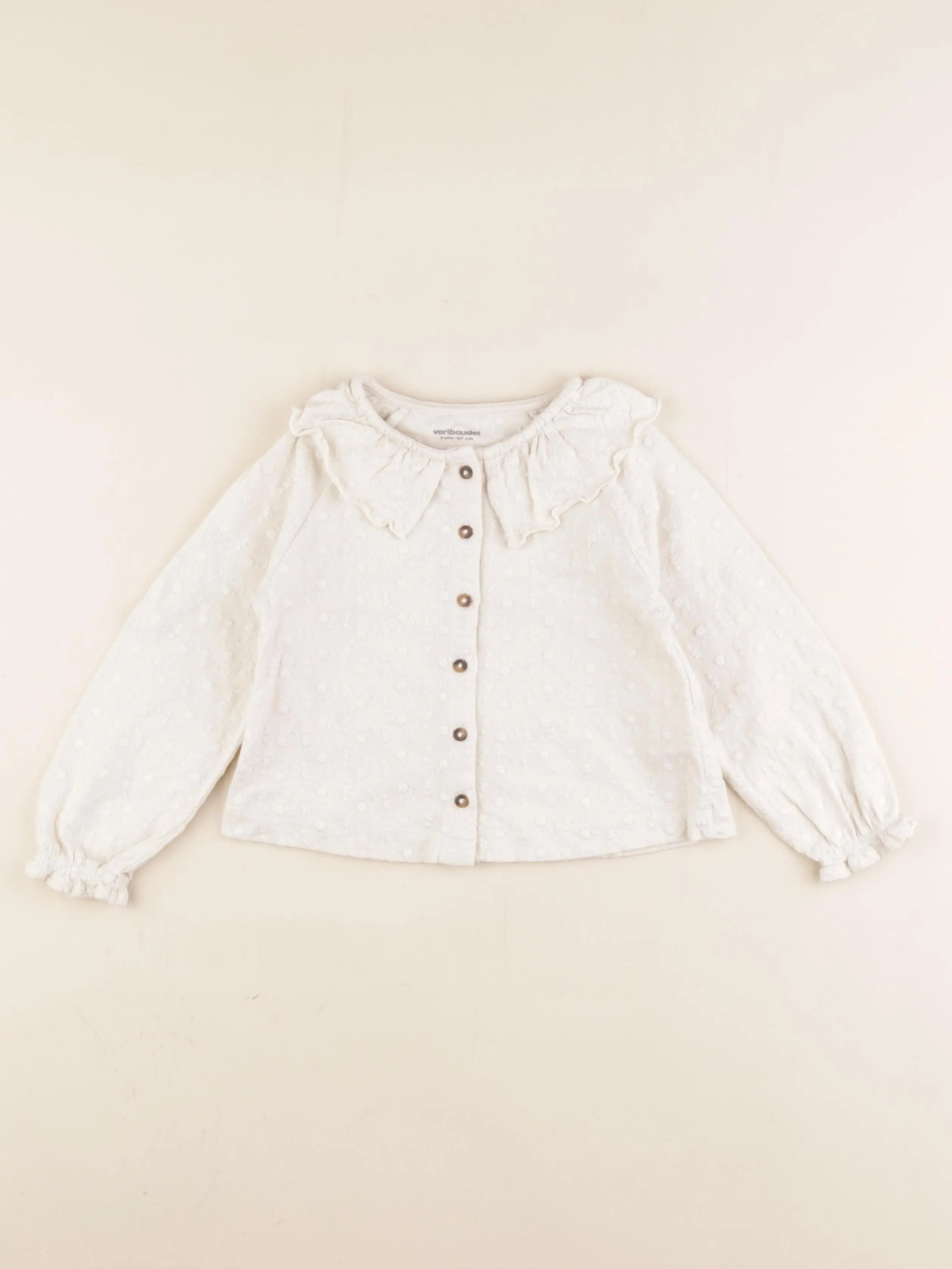 Vertbaudet - blouse beige - 3 ans