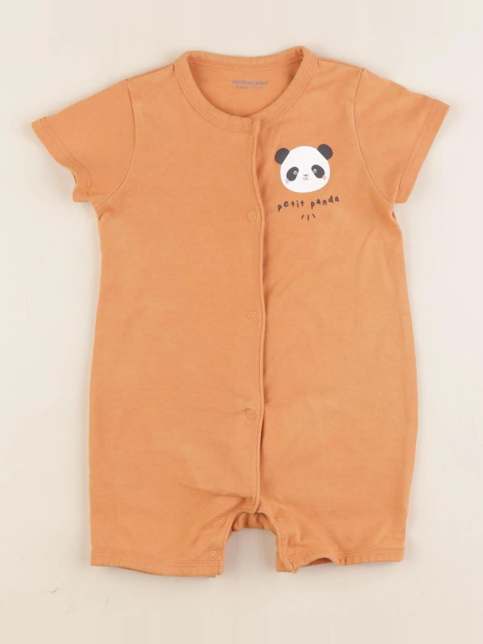 Vertbaudet - pyjama coton orange - 9 mois