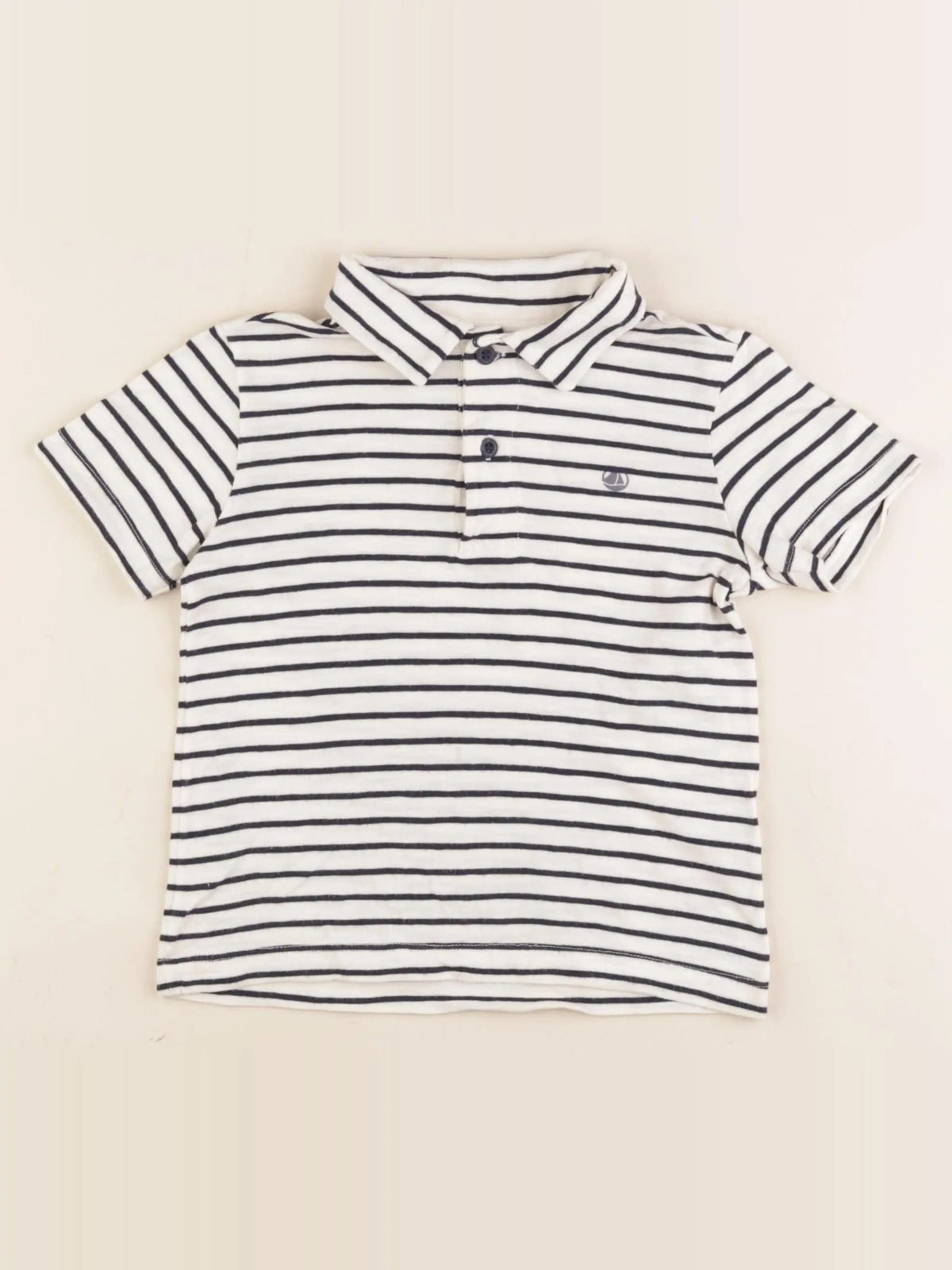 Petit Bateau - polo bleu - 5 ans