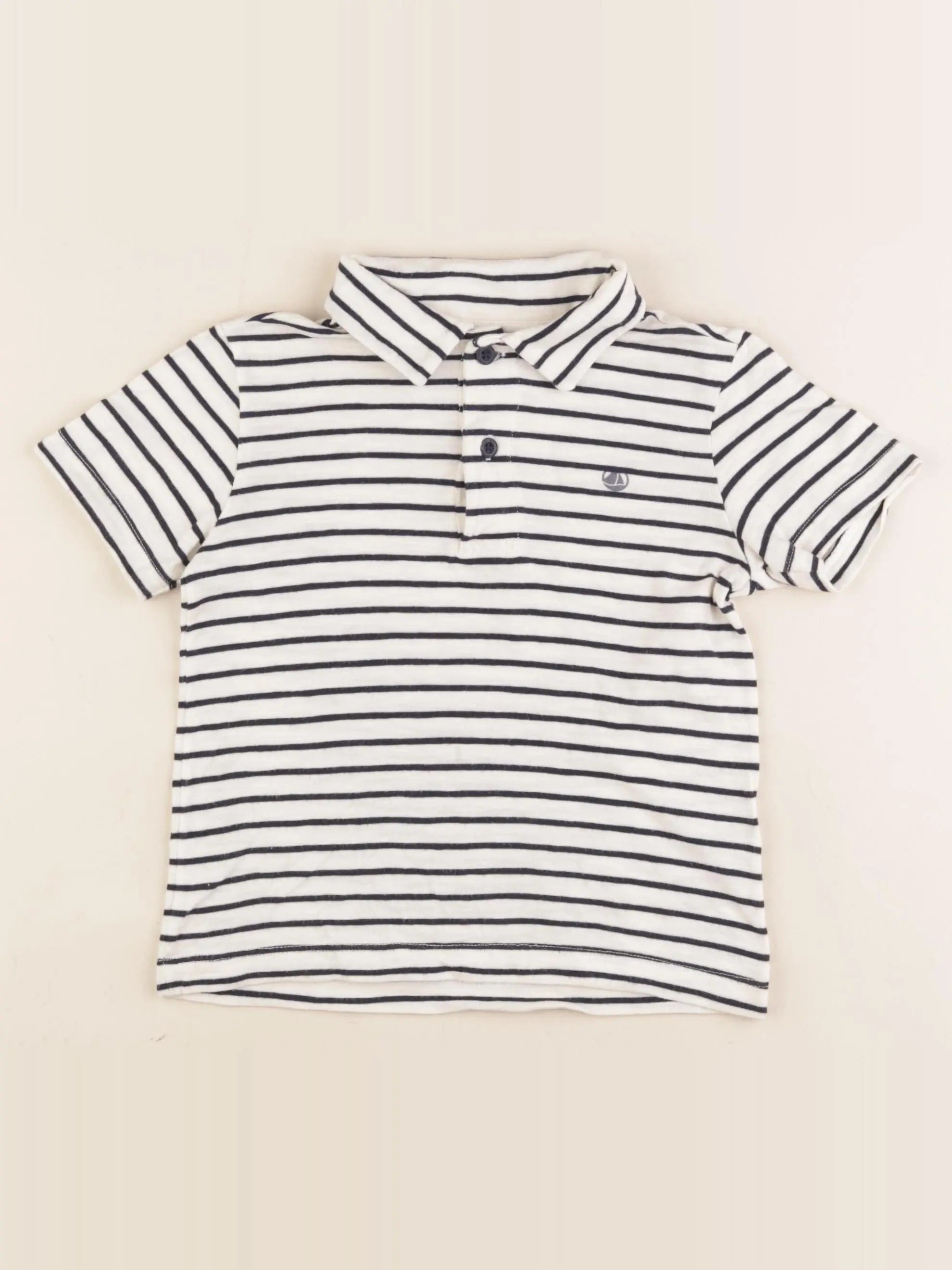 Petit Bateau - polo bleu - 5 ans