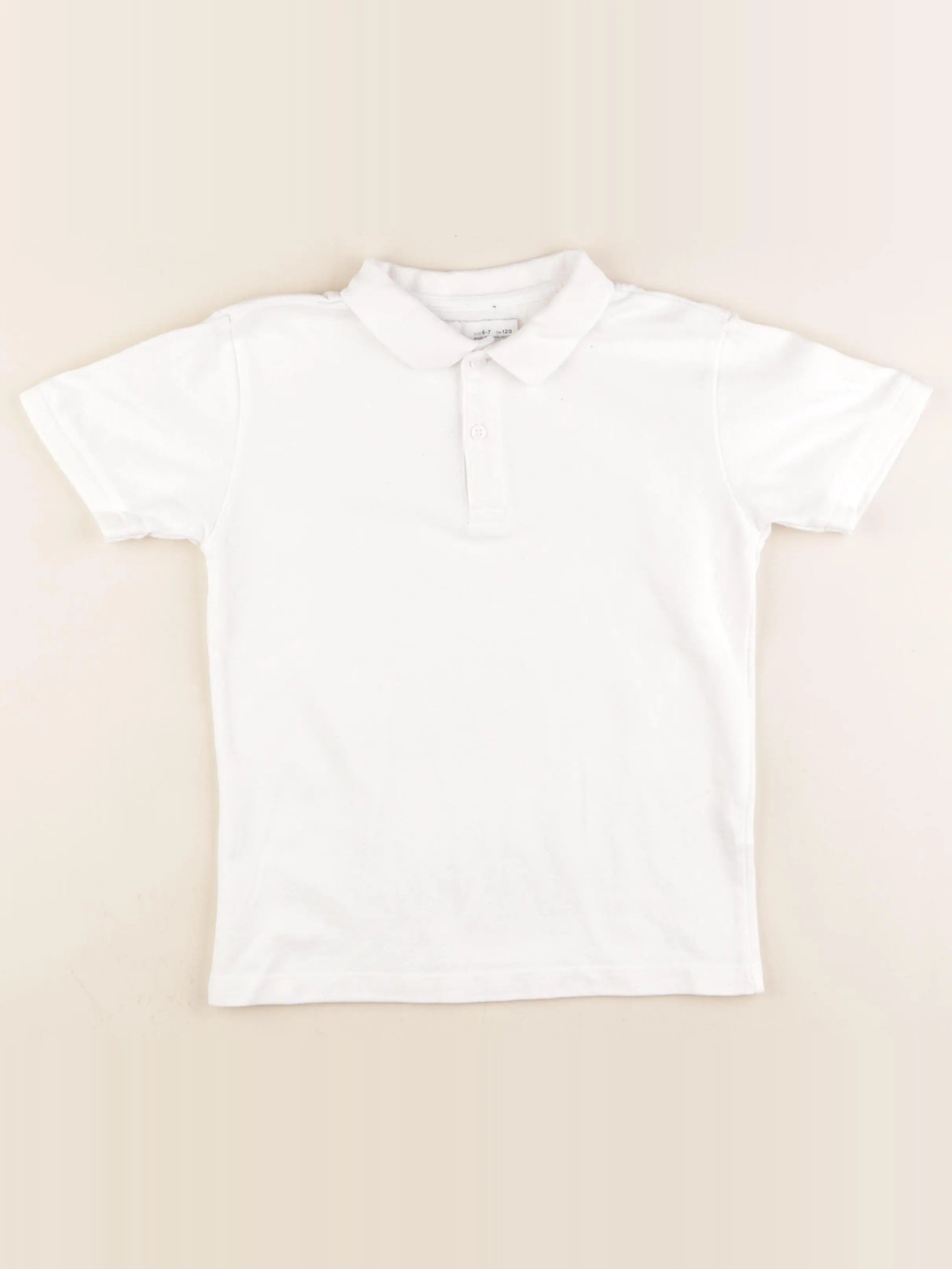 Zara - polo blanc - 6/7 ans
