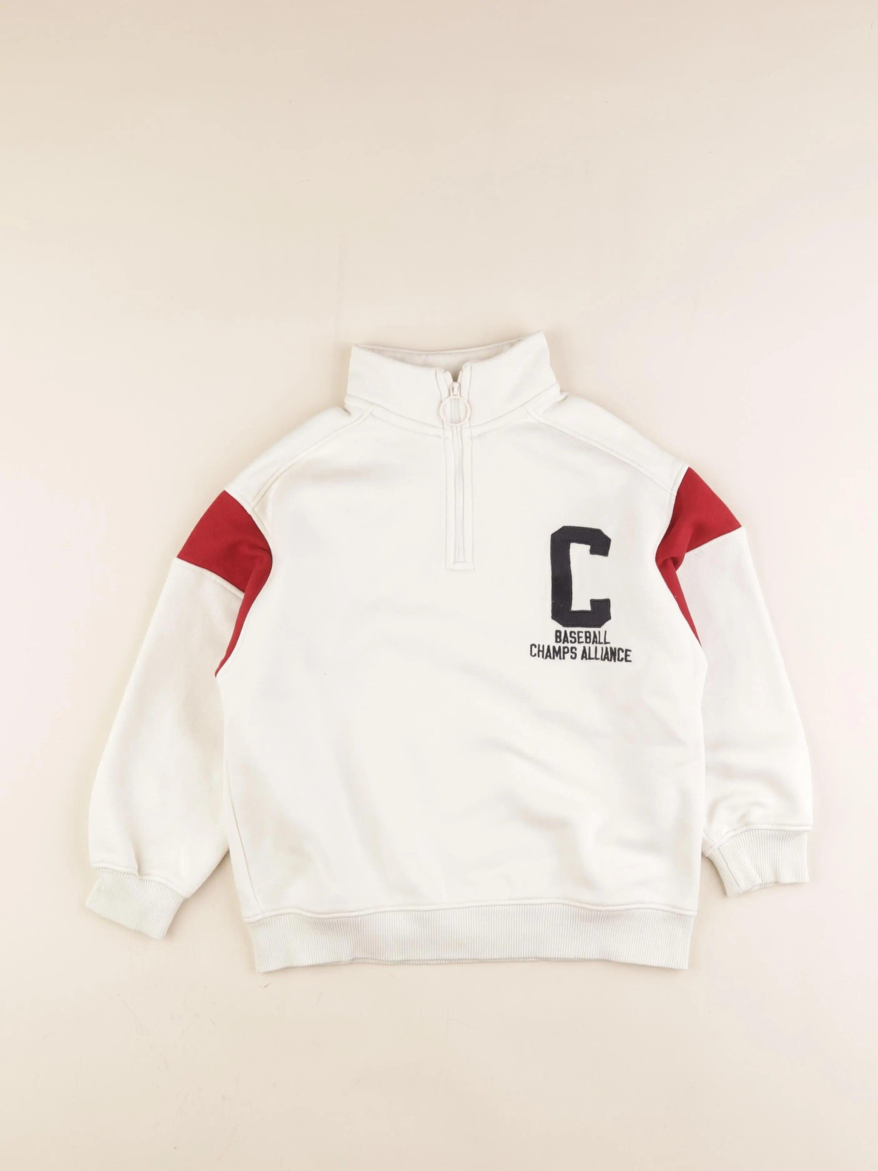 Zara - sweat imprimé au dos beige, rouge - 6/7 ans