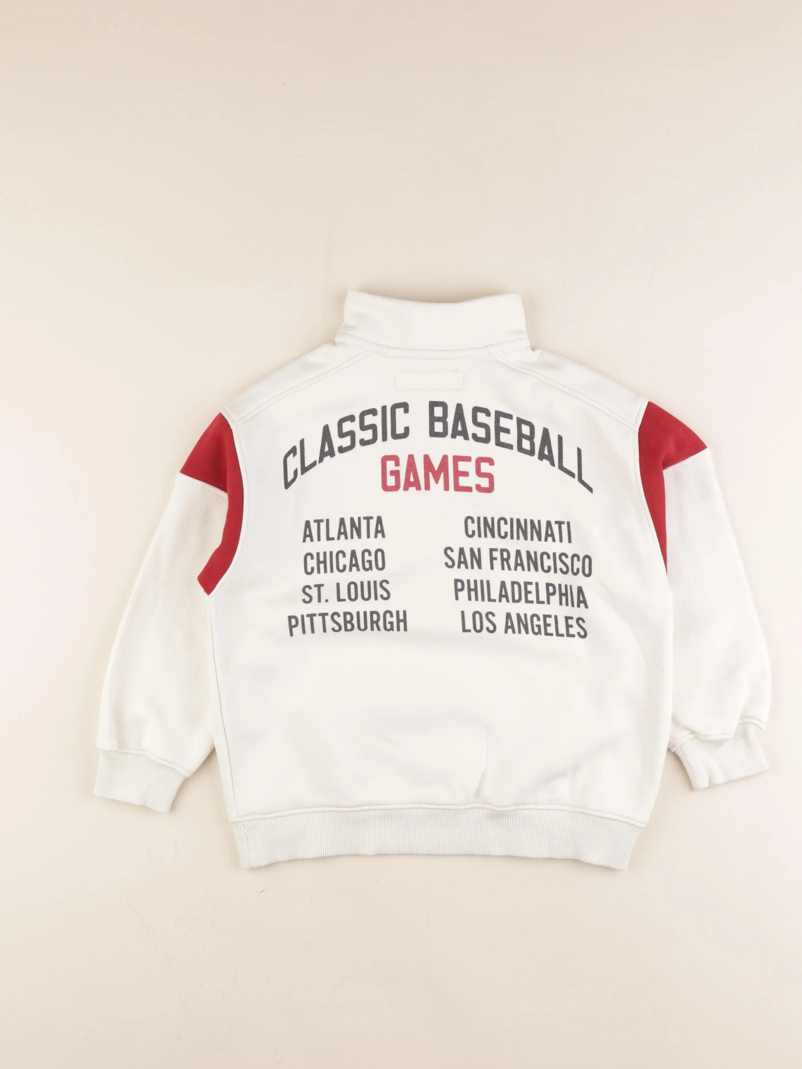 Zara - sweat imprimé au dos beige, rouge - 6/7 ans