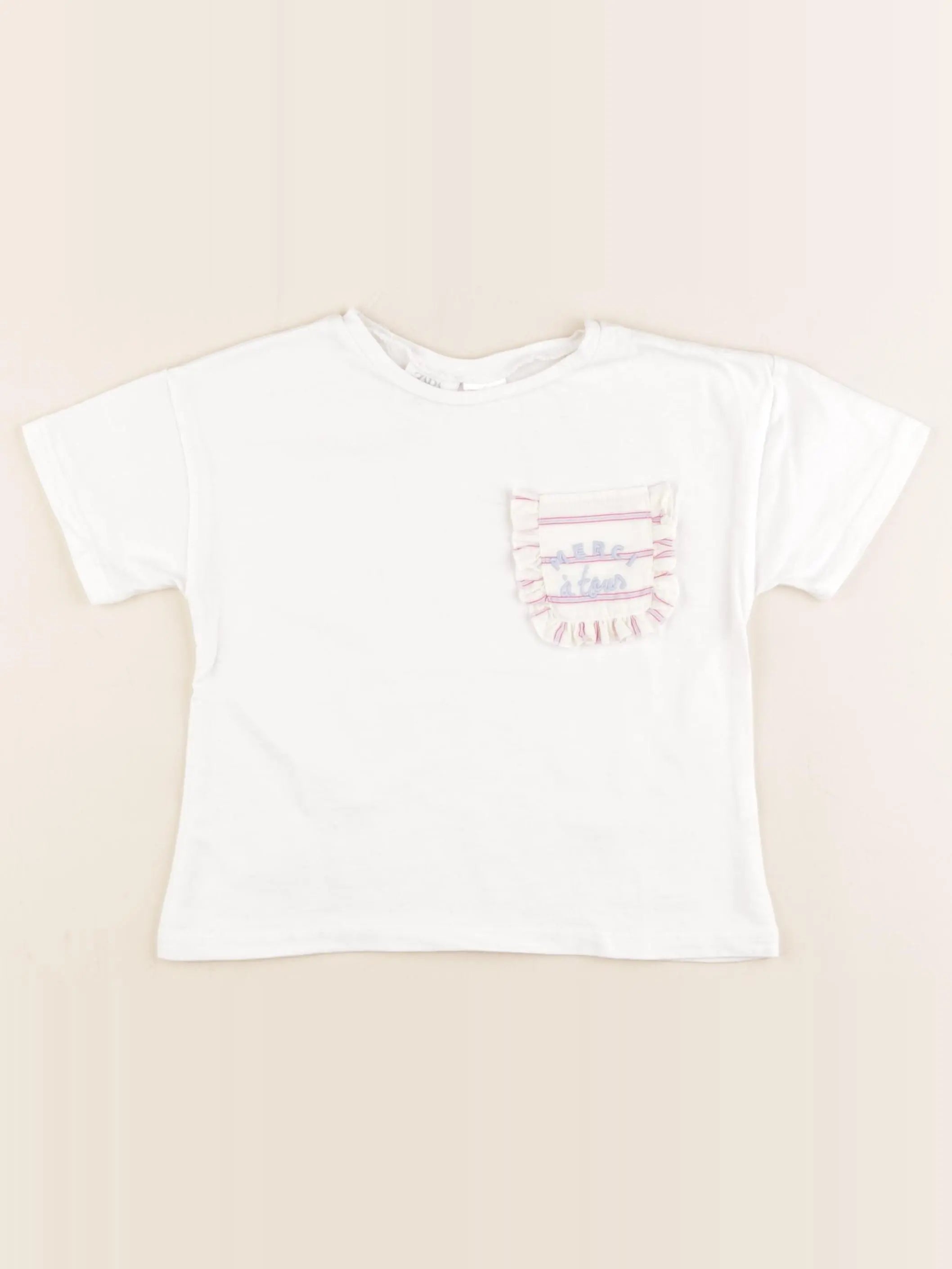Zara - tee-shirt blanc - 4 ans