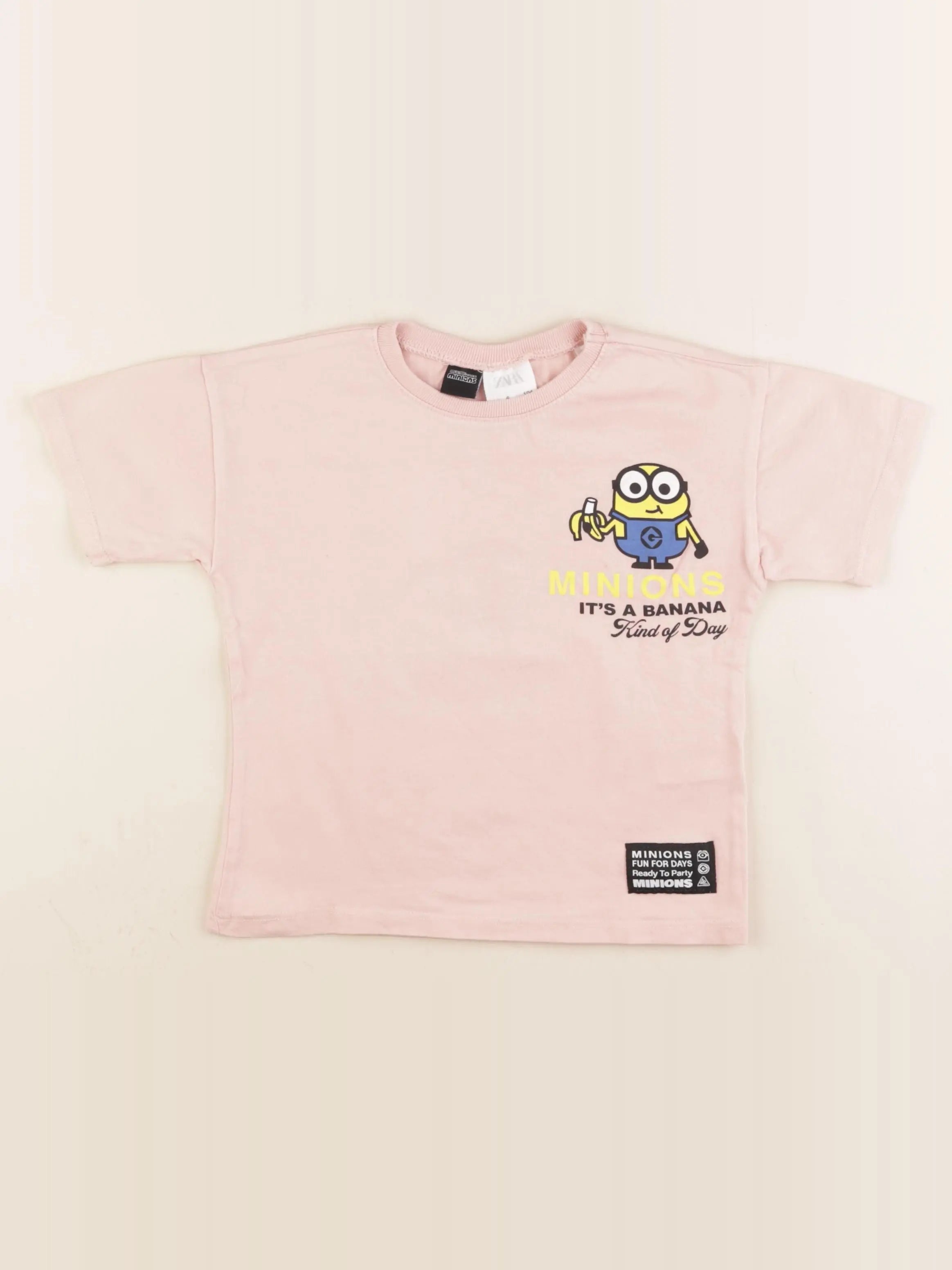 Zara - tee-shirt imprimé au dos rose - 4 ans