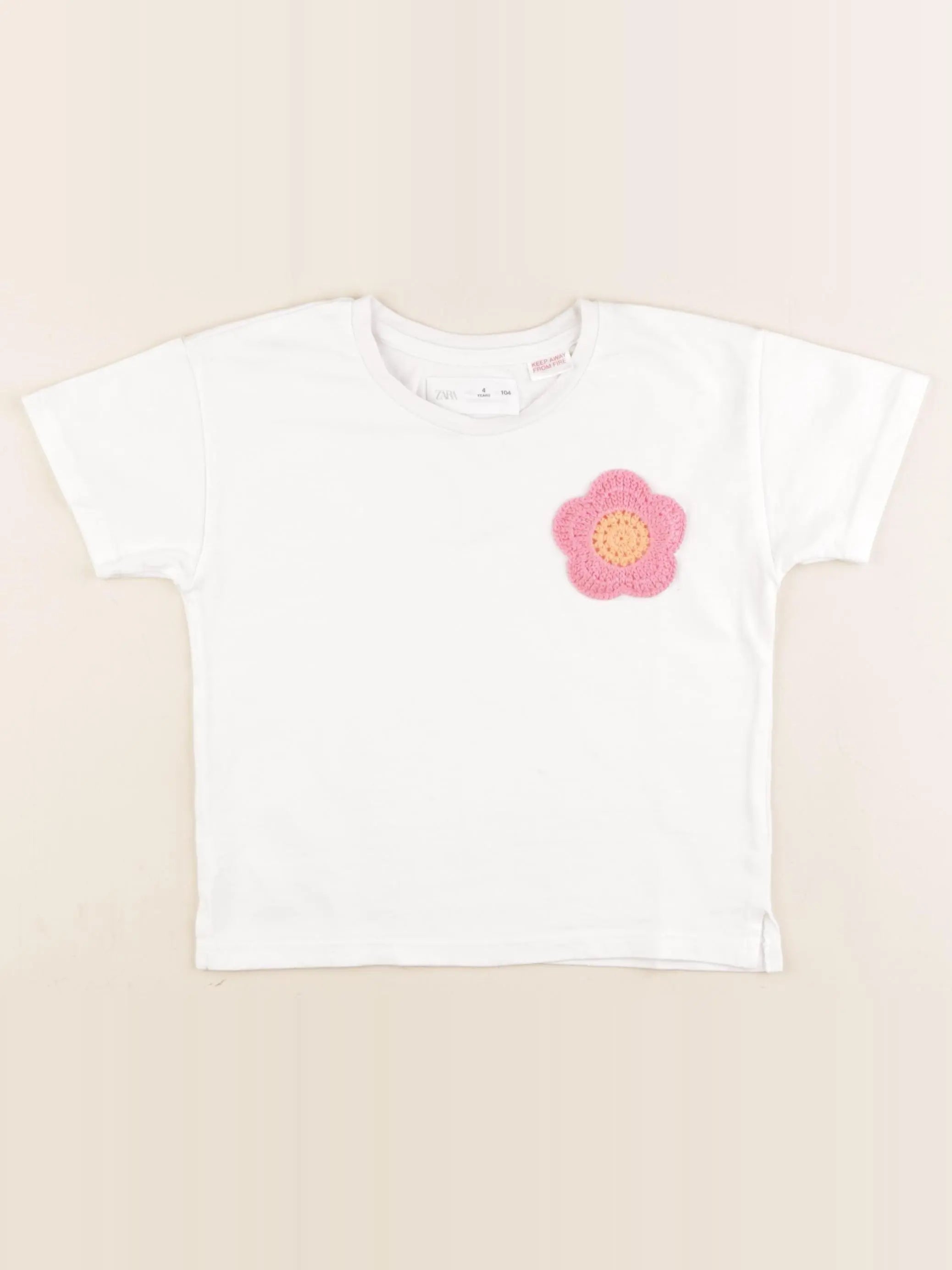 Zara - tee-shirt blanc - 4 ans