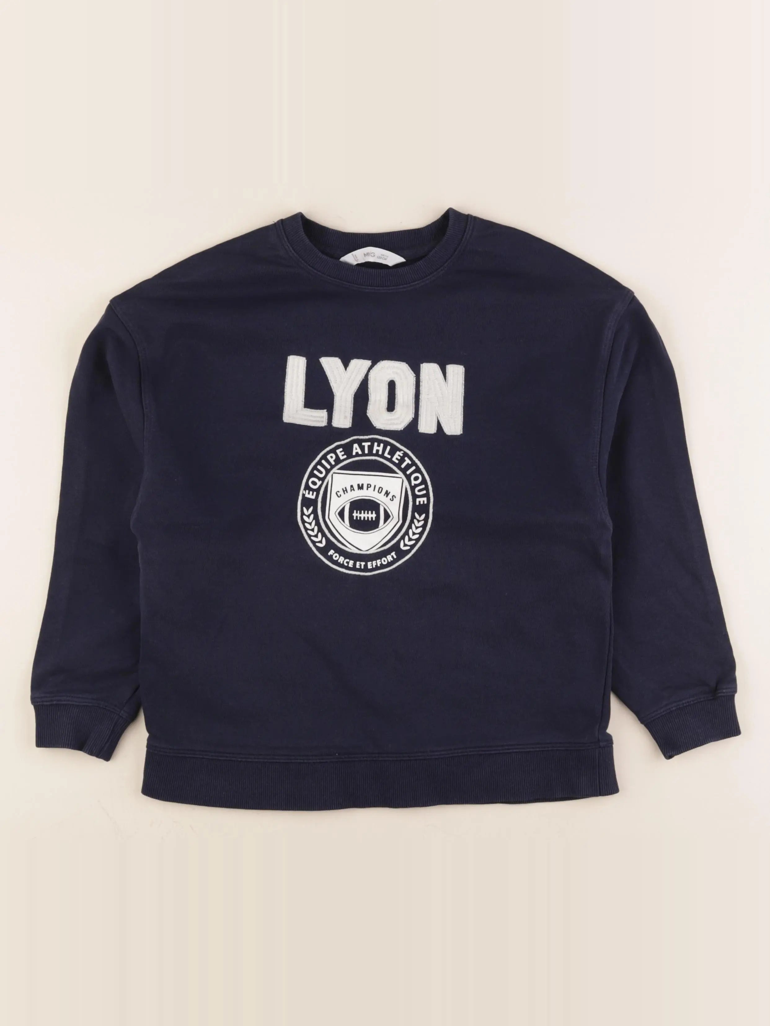 Mango - sweat bleu - 7/8 ans