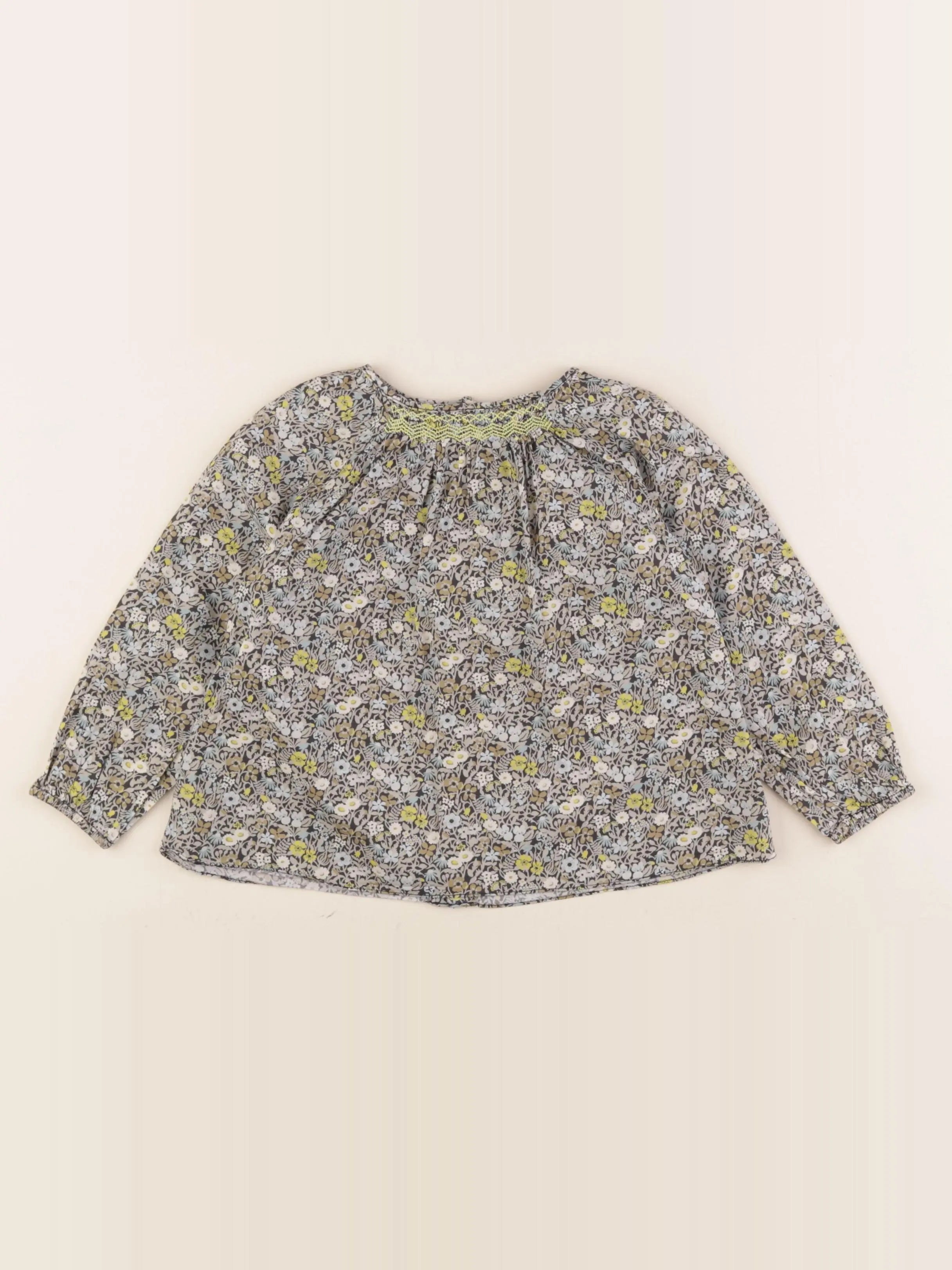 Jacadi - blouse liberty noir, beige - 36 mois