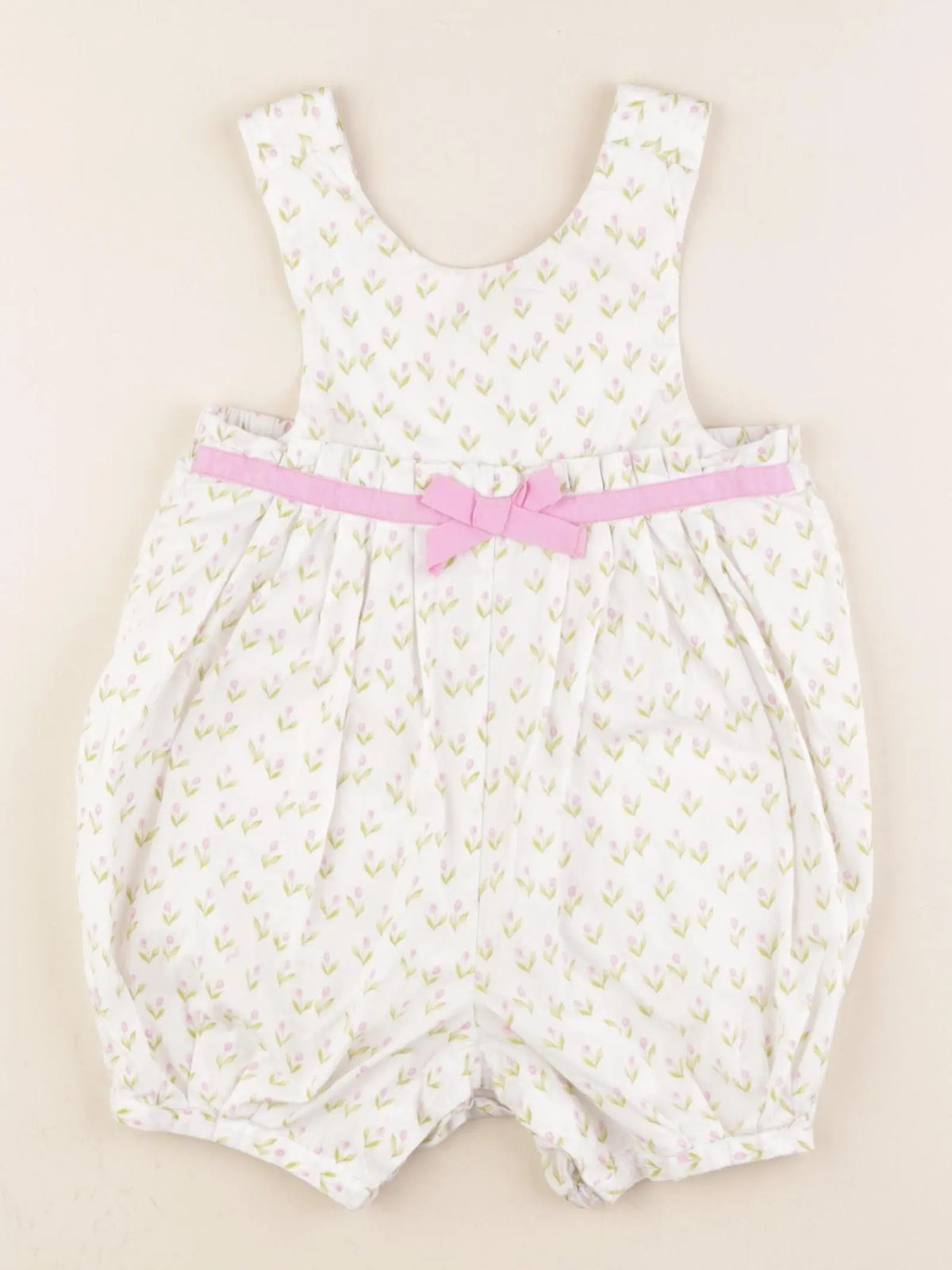 Jacadi - combinaison blanc, rose - 12 mois