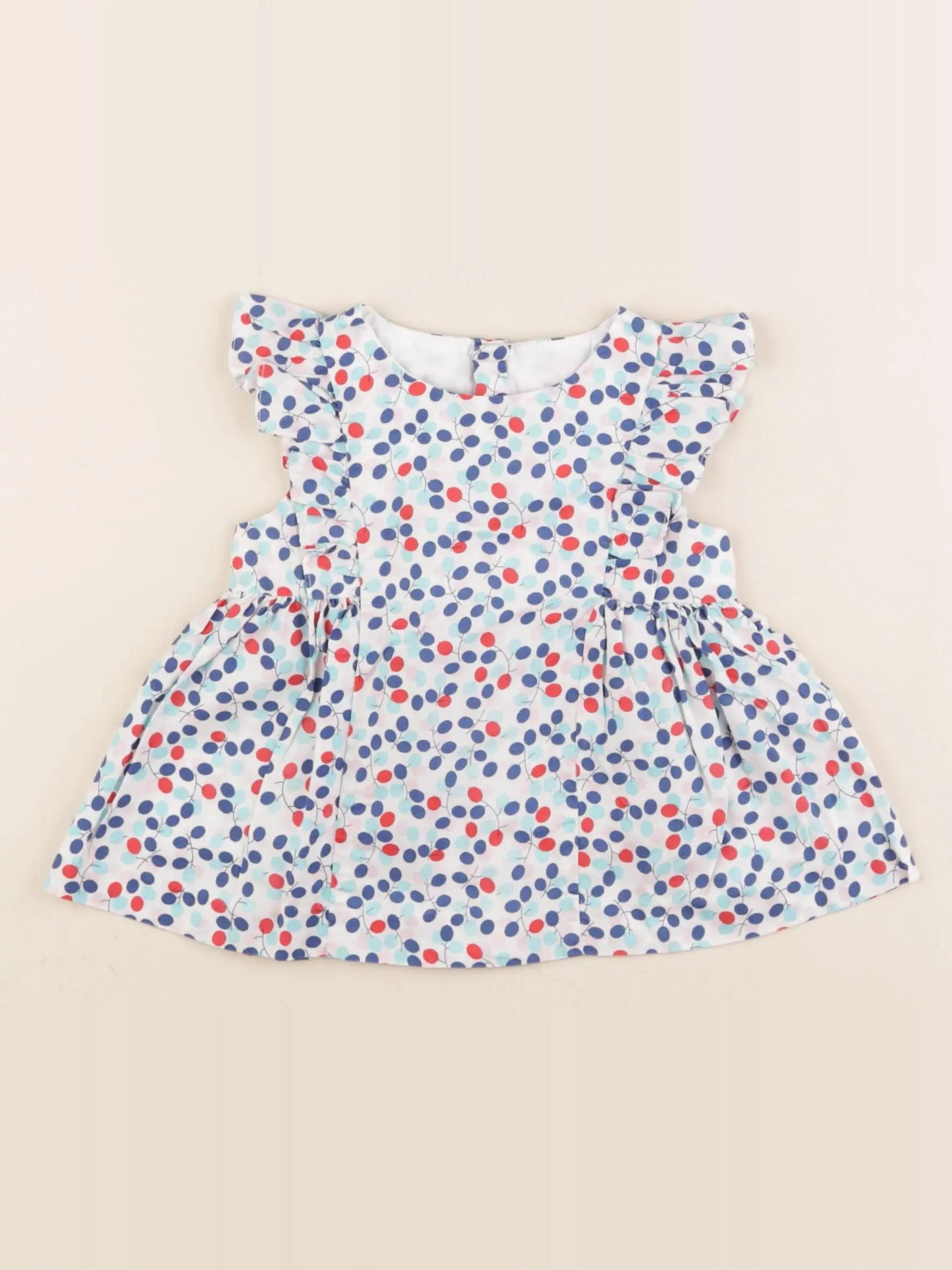 Jacadi - blouse bleu, blanc - 18 mois