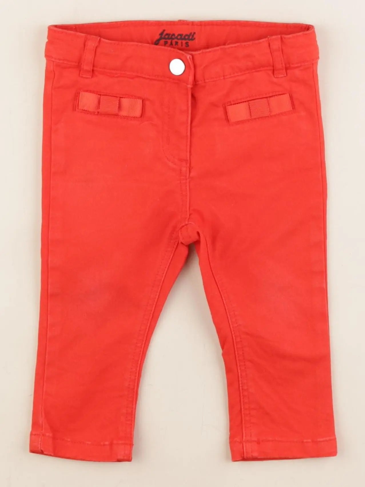 Jacadi - pantalon orange - 12 mois