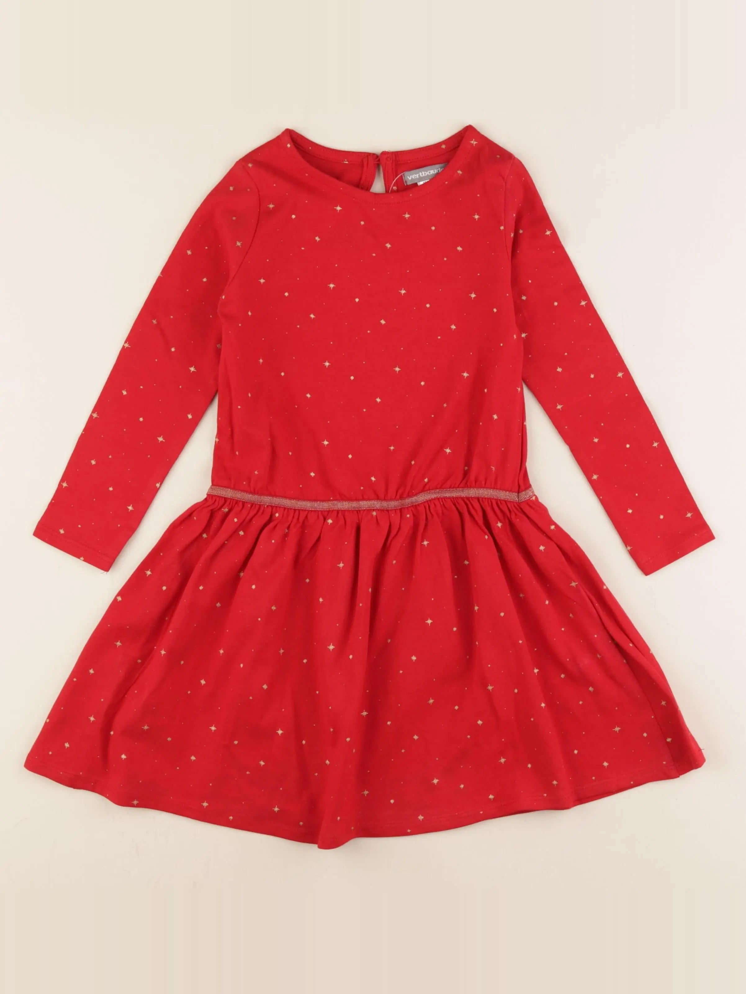 Vertbaudet - robe rouge - 4 ans