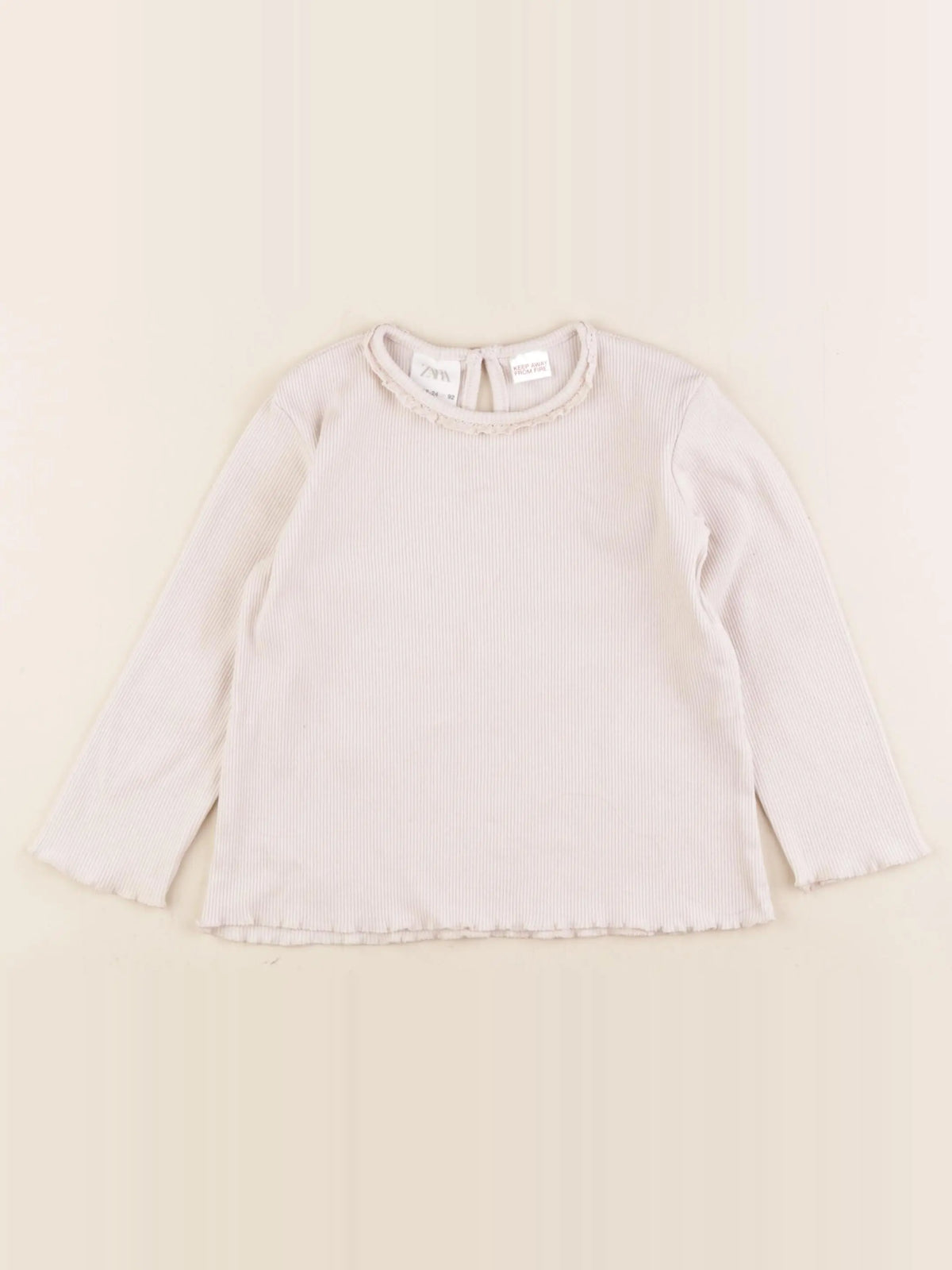 Zara - tee-shirt beige - 18/24 mois