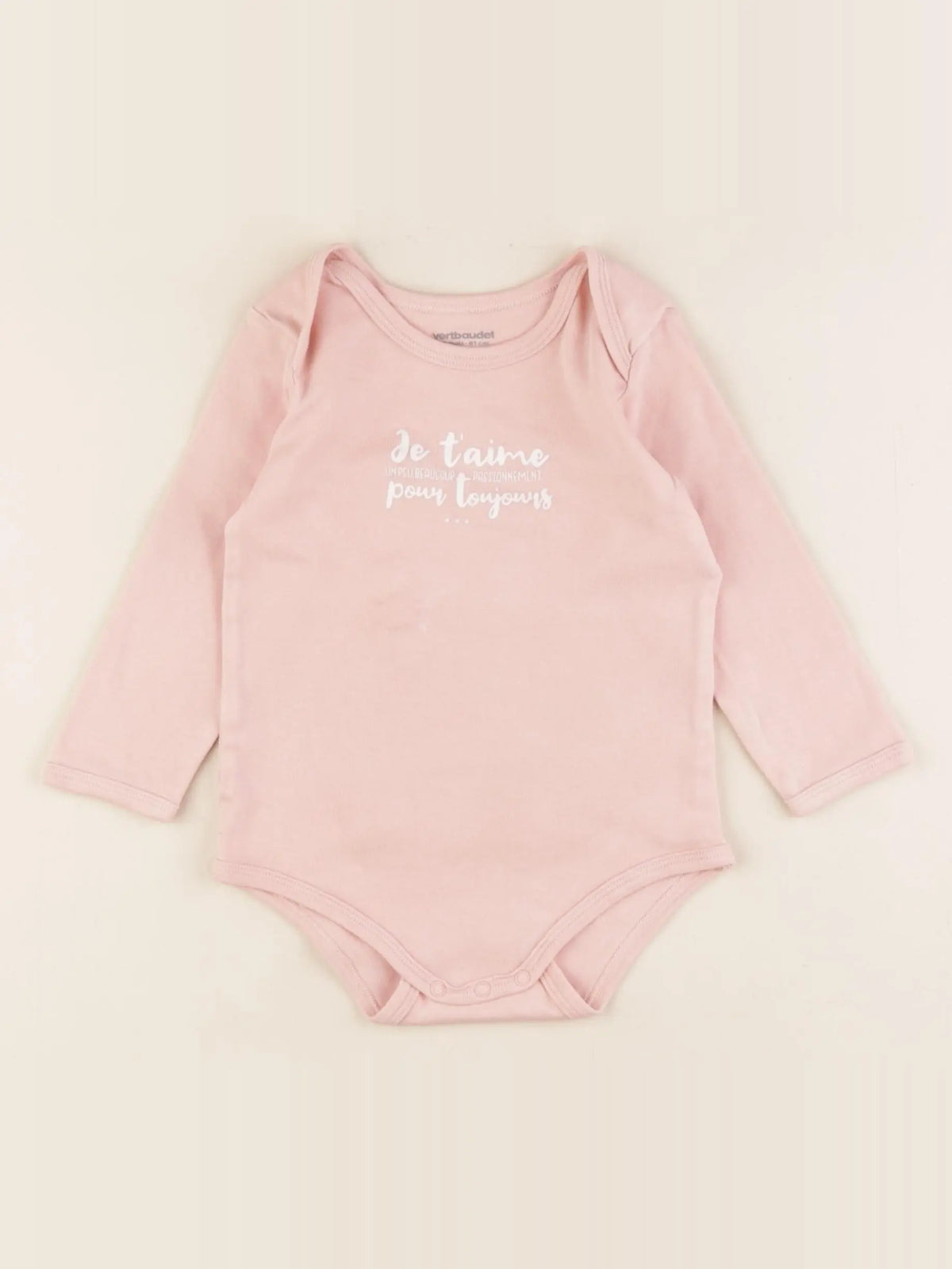 Vertbaudet - body rose - 18 mois