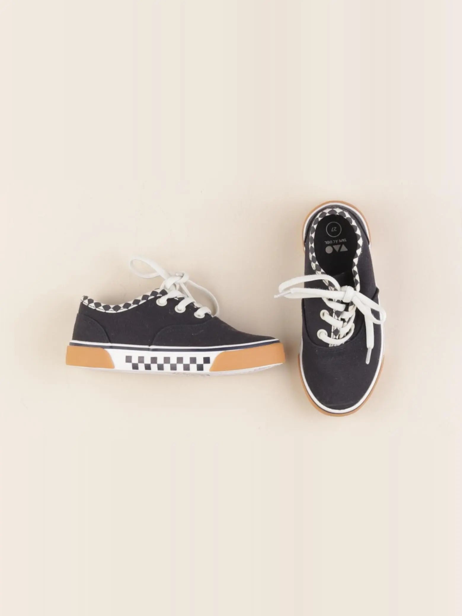 Tape à l'oeil - tennis à scratch/ lacets bleu - pointure 27