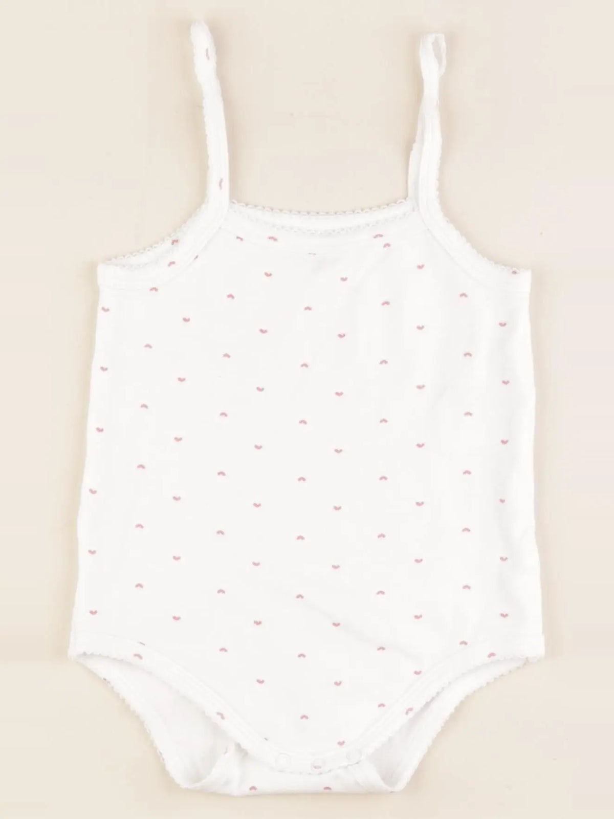 Vertbaudet - body blanc, rose - 36 mois