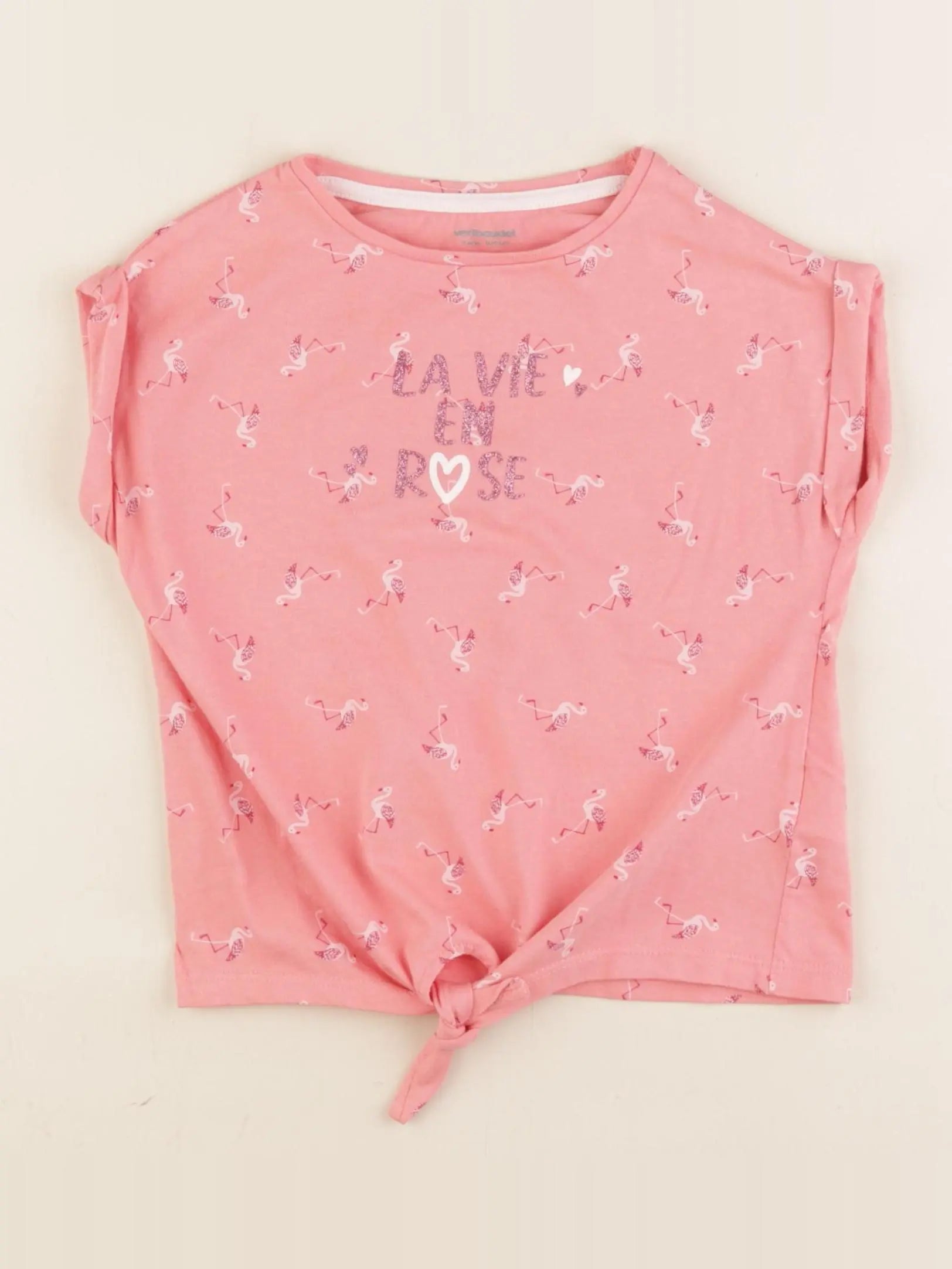Vertbaudet - tee-shirt rose - 4 ans