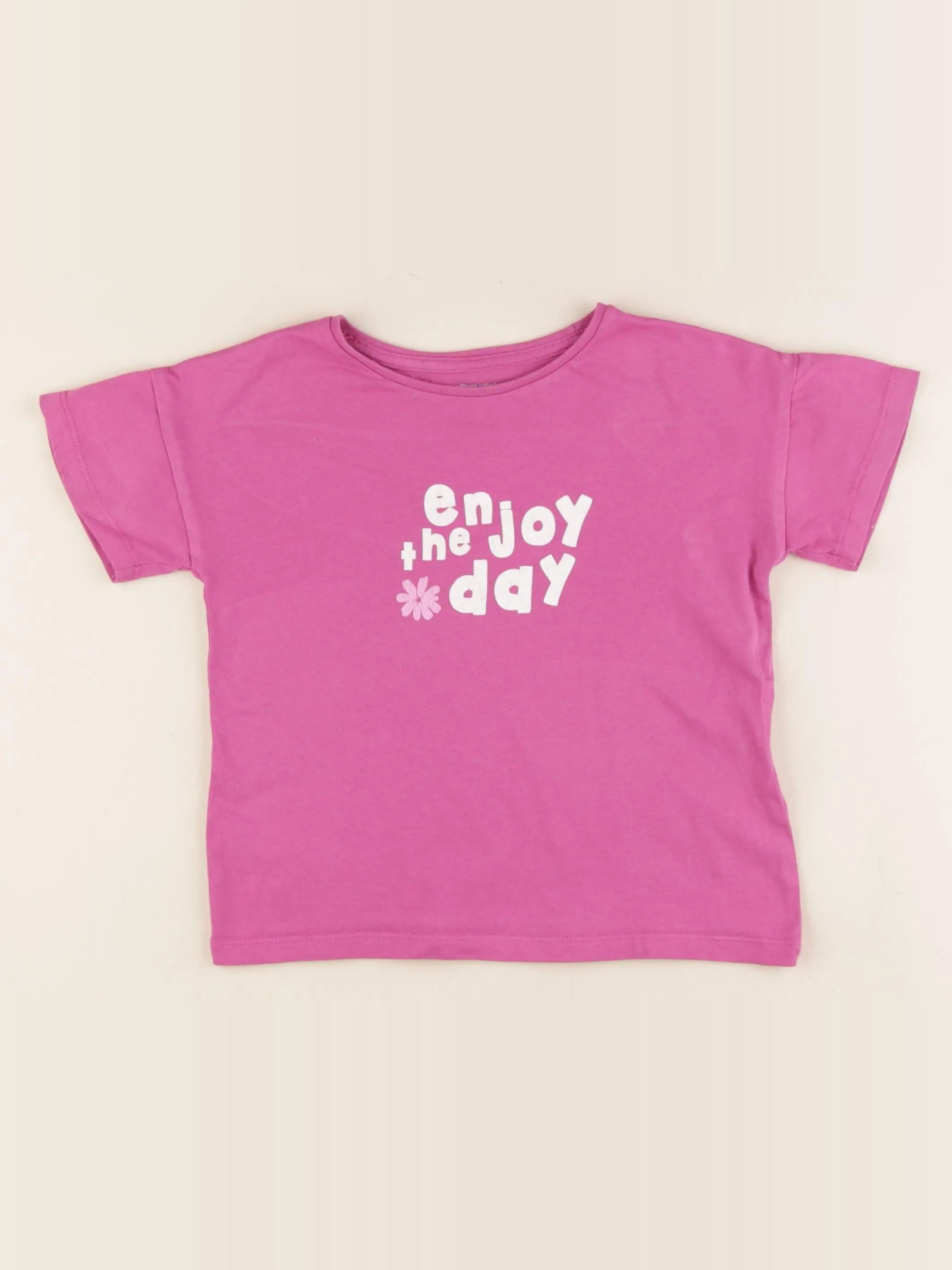 Vertbaudet - tee-shirt rose - 4 ans