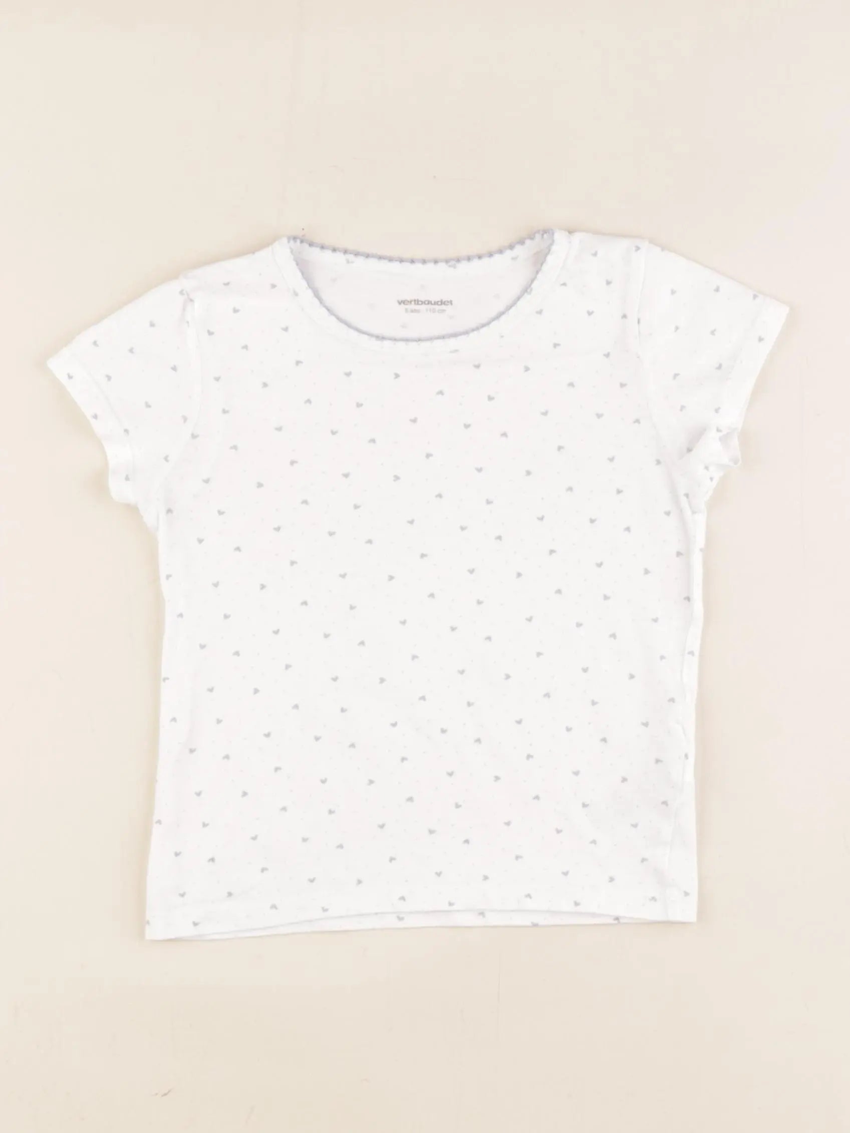 Vertbaudet - maillot de corps blanc, bleu - 10 ans