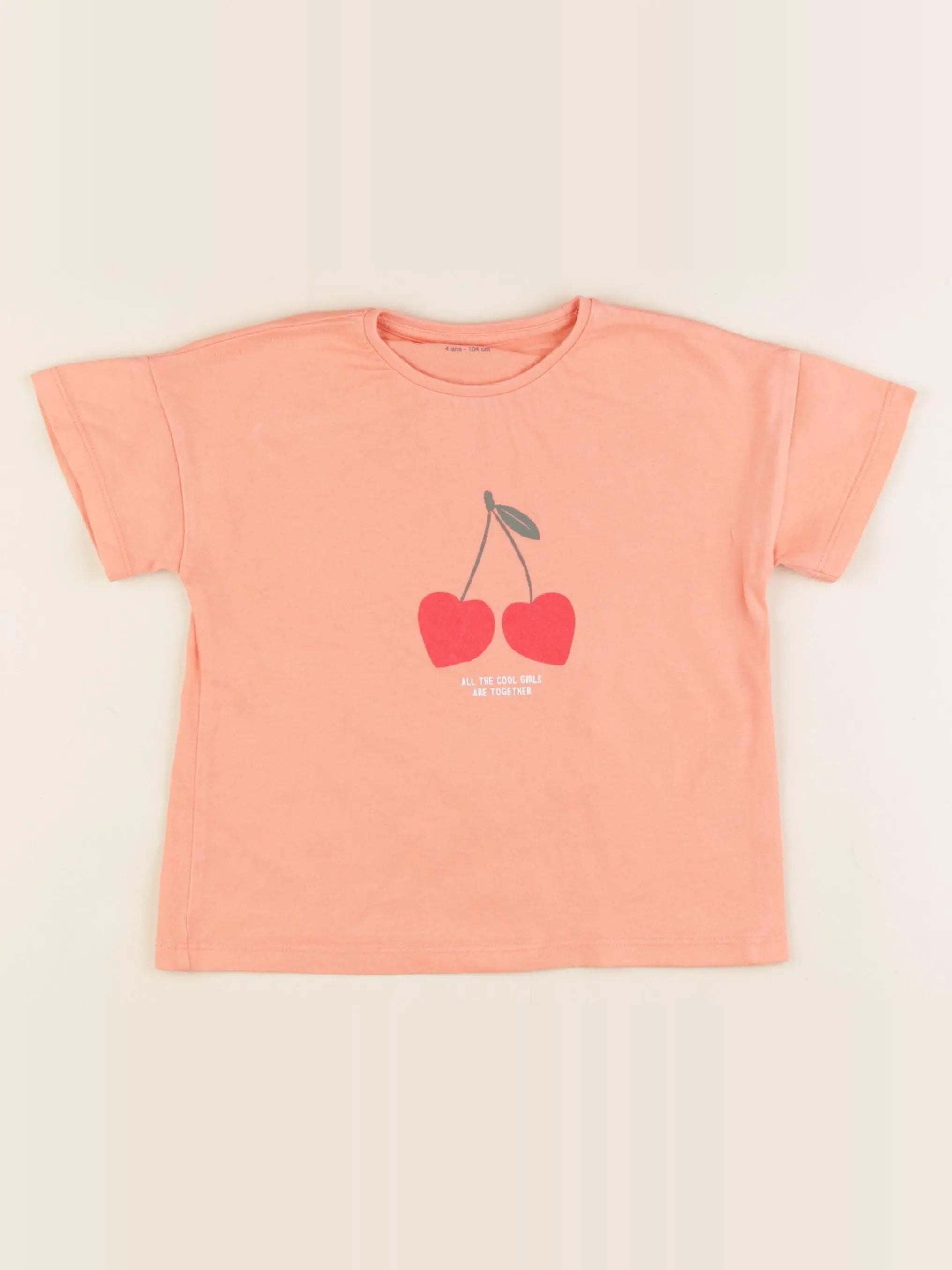 Vertbaudet - tee-shirt orange - 4 ans
