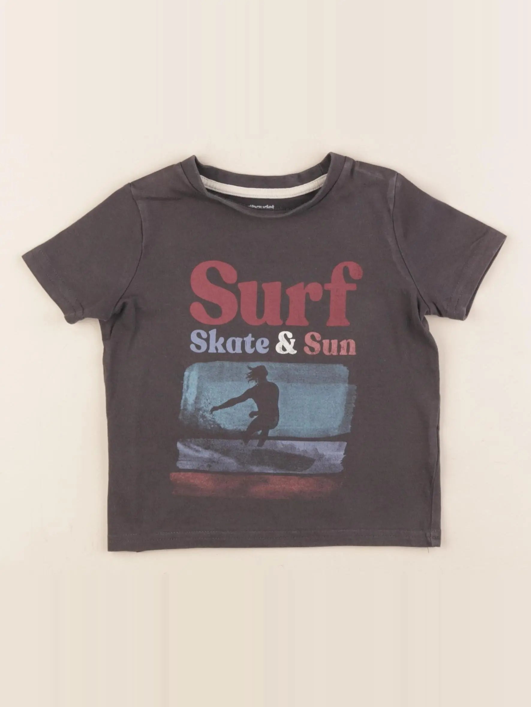 Vertbaudet - tee-shirt gris - 2 ans