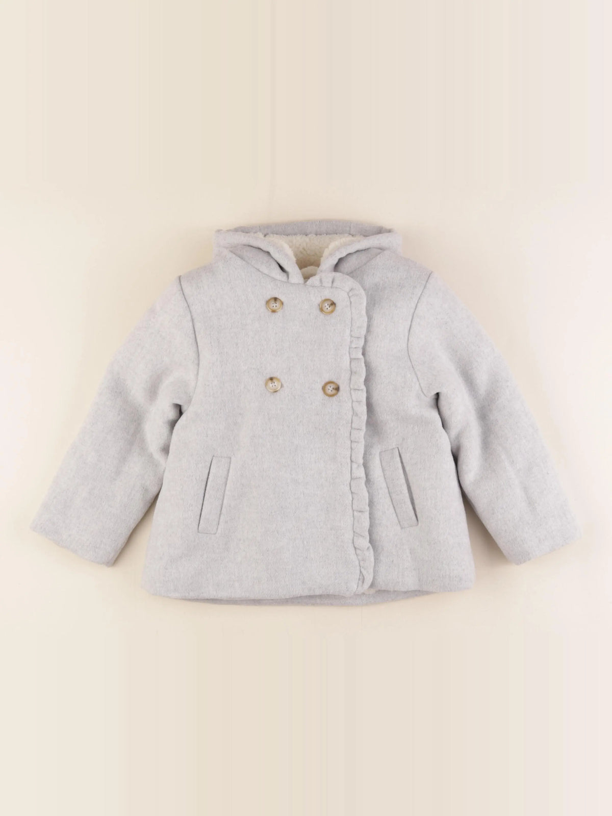 Vertbaudet - manteau gris - 4 ans