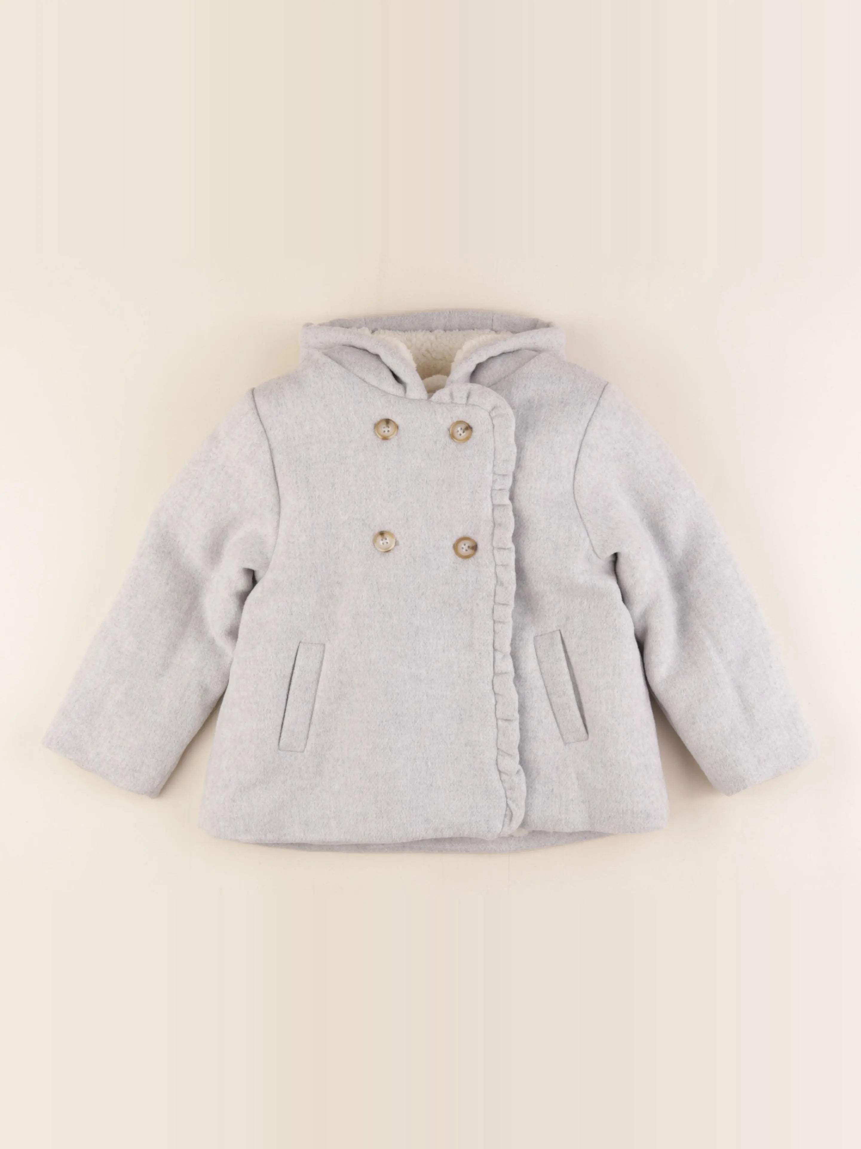 Vertbaudet - manteau gris - 4 ans