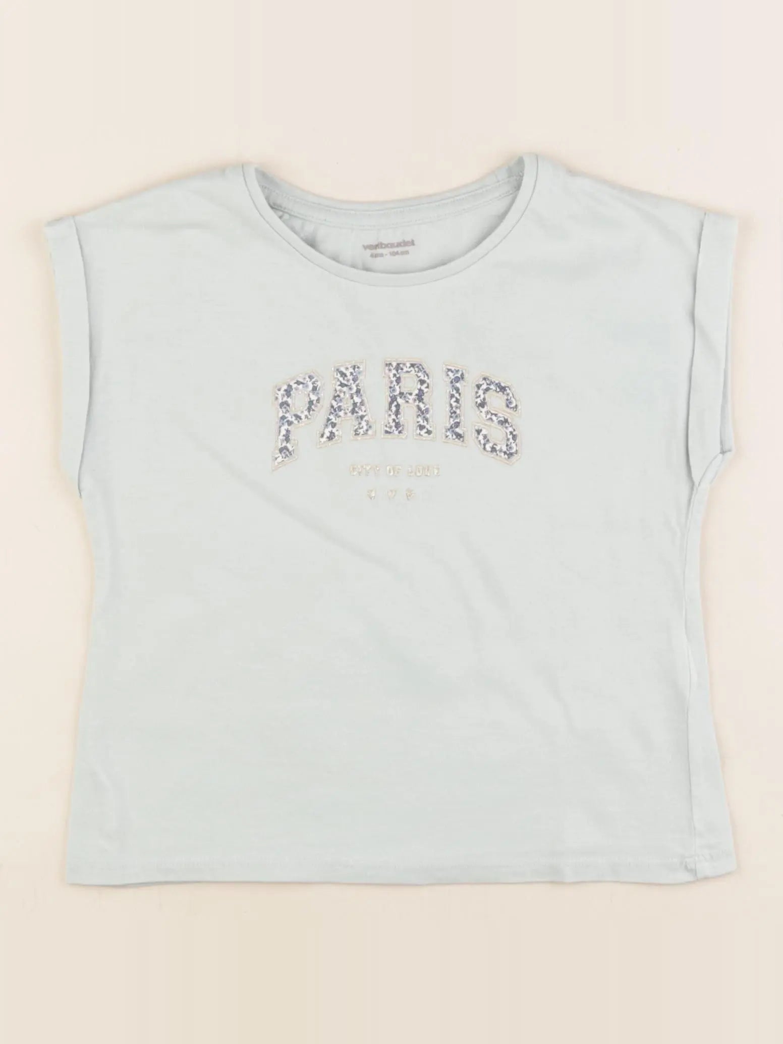 Vertbaudet - tee-shirt vert - 4 ans