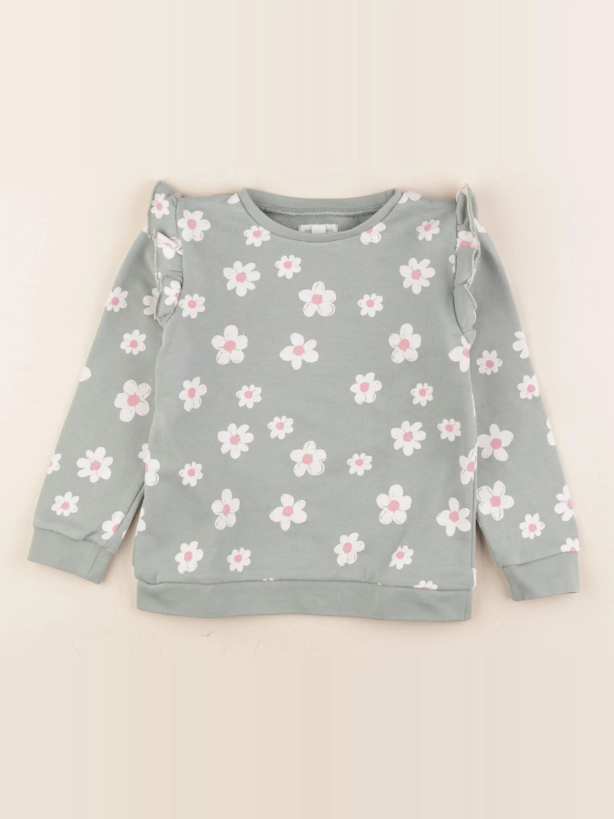Vertbaudet - sweat vert - 4 ans