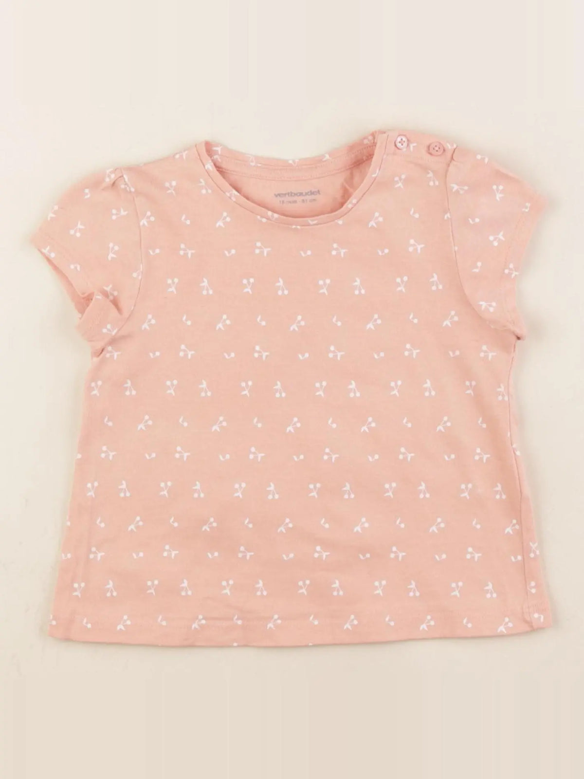 Vertbaudet - tee-shirt rose - 18 mois