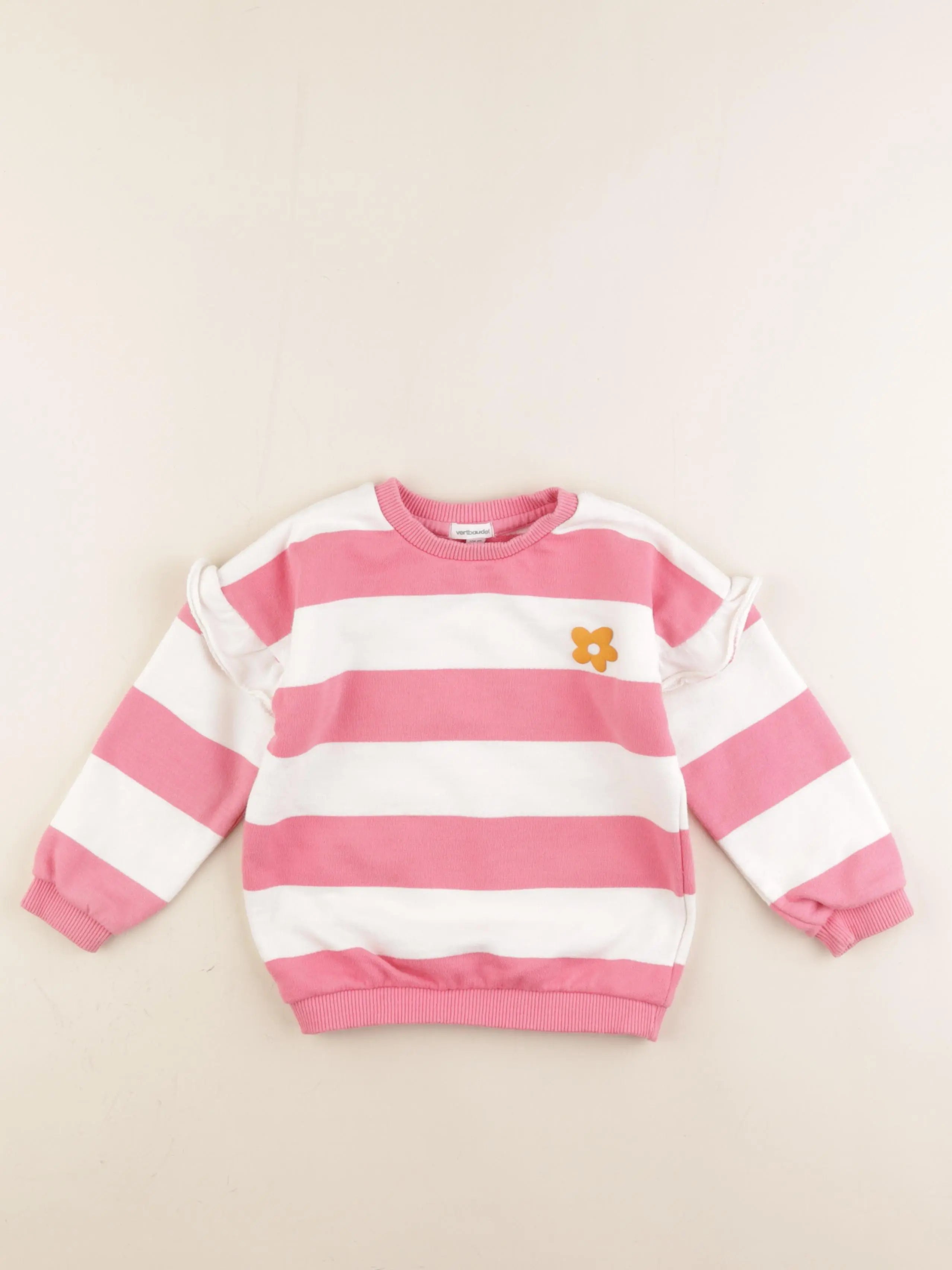 Vertbaudet - sweat rose - 4 ans